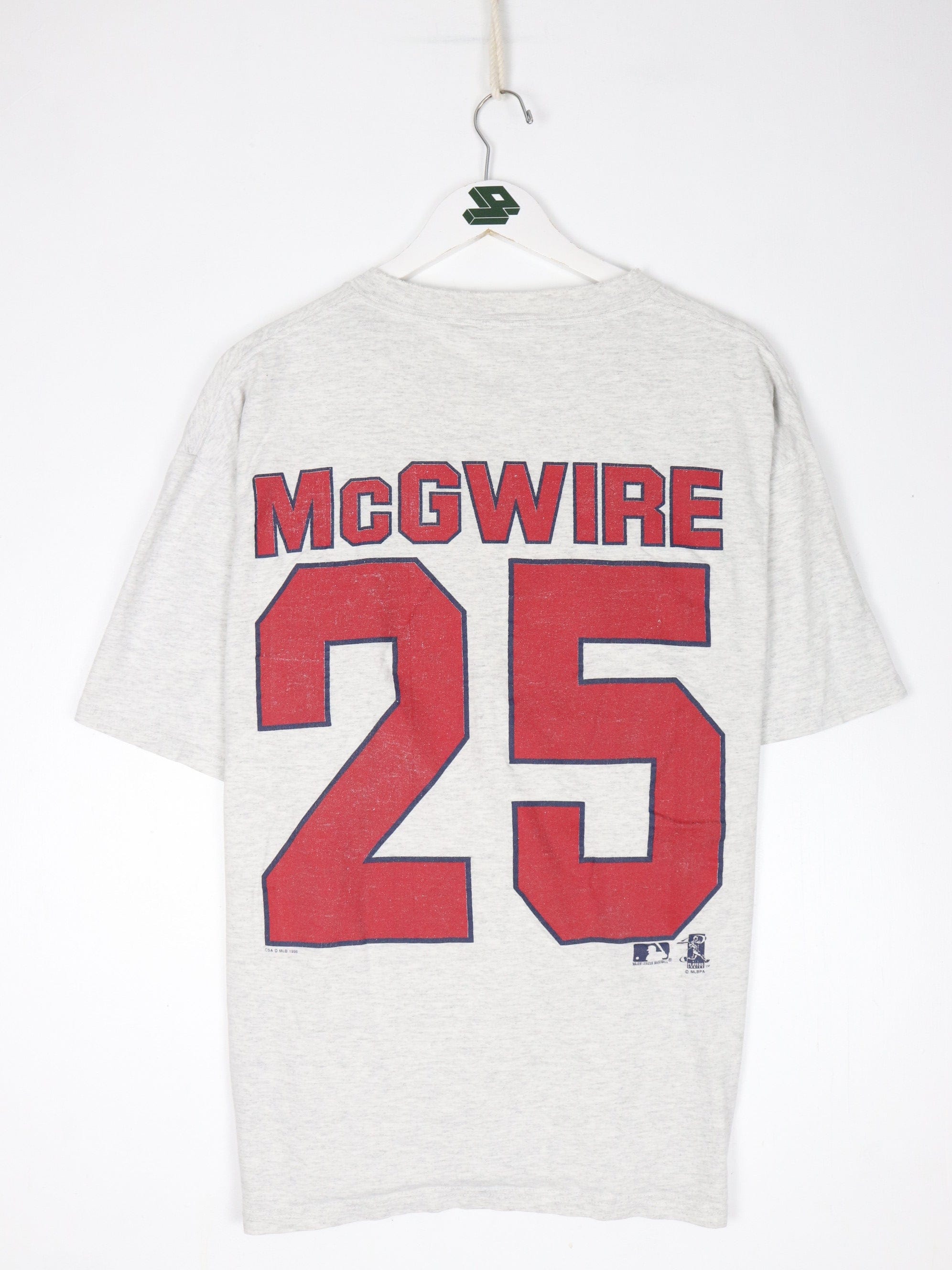 Vintage Mark McGwire St. Louis Cardinals T Shirt Mens XL Grey MLB Baseball