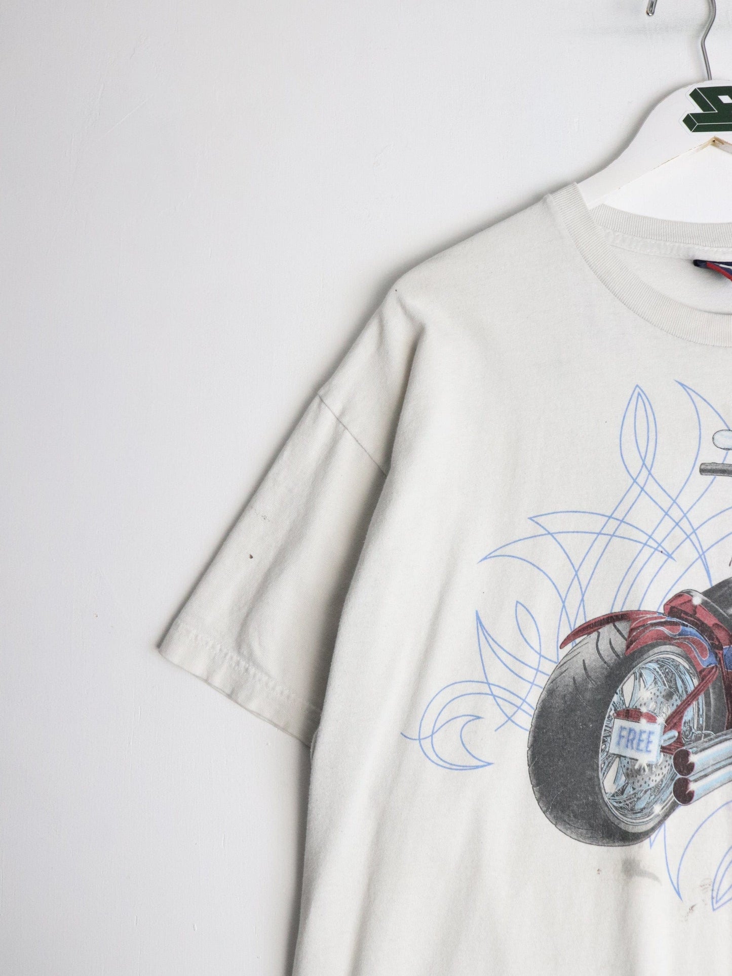 Motorcycle T Shirt Mens XL White from propervintagecanada