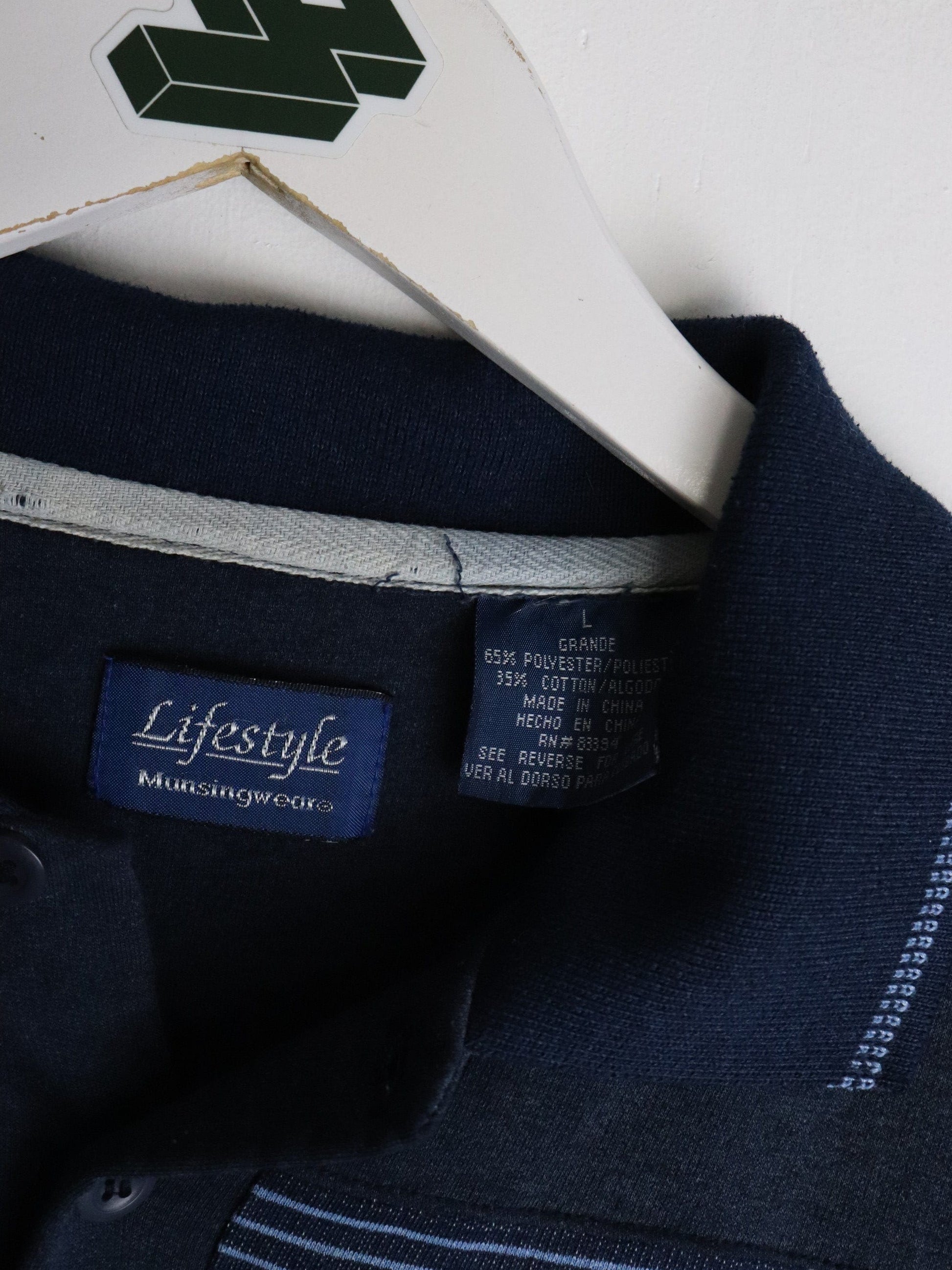 Munsingwear Polo Shirt Mens Large Blue from propervintagecanada