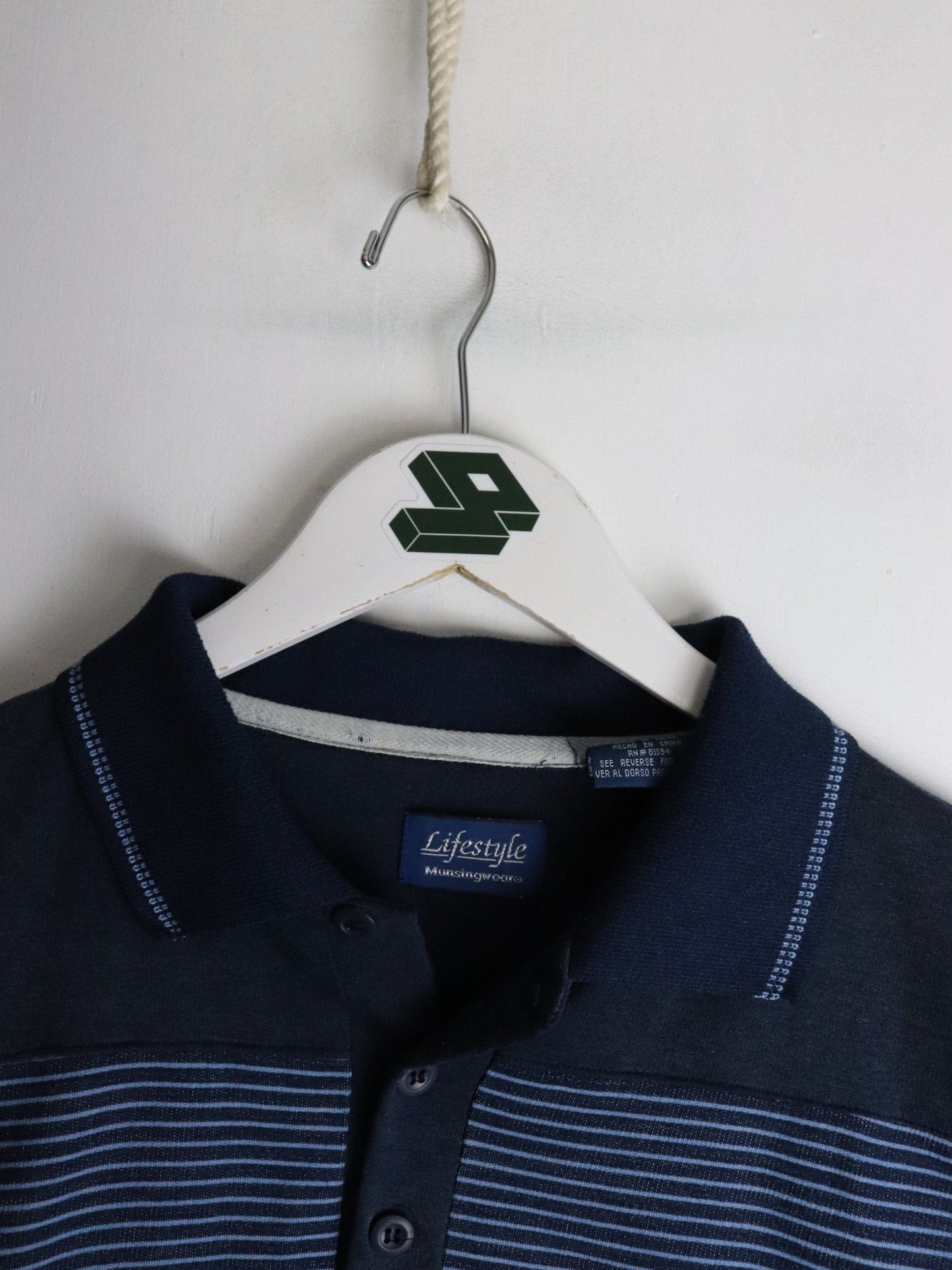 Munsingwear Polo Shirt Mens Large Blue from propervintagecanada