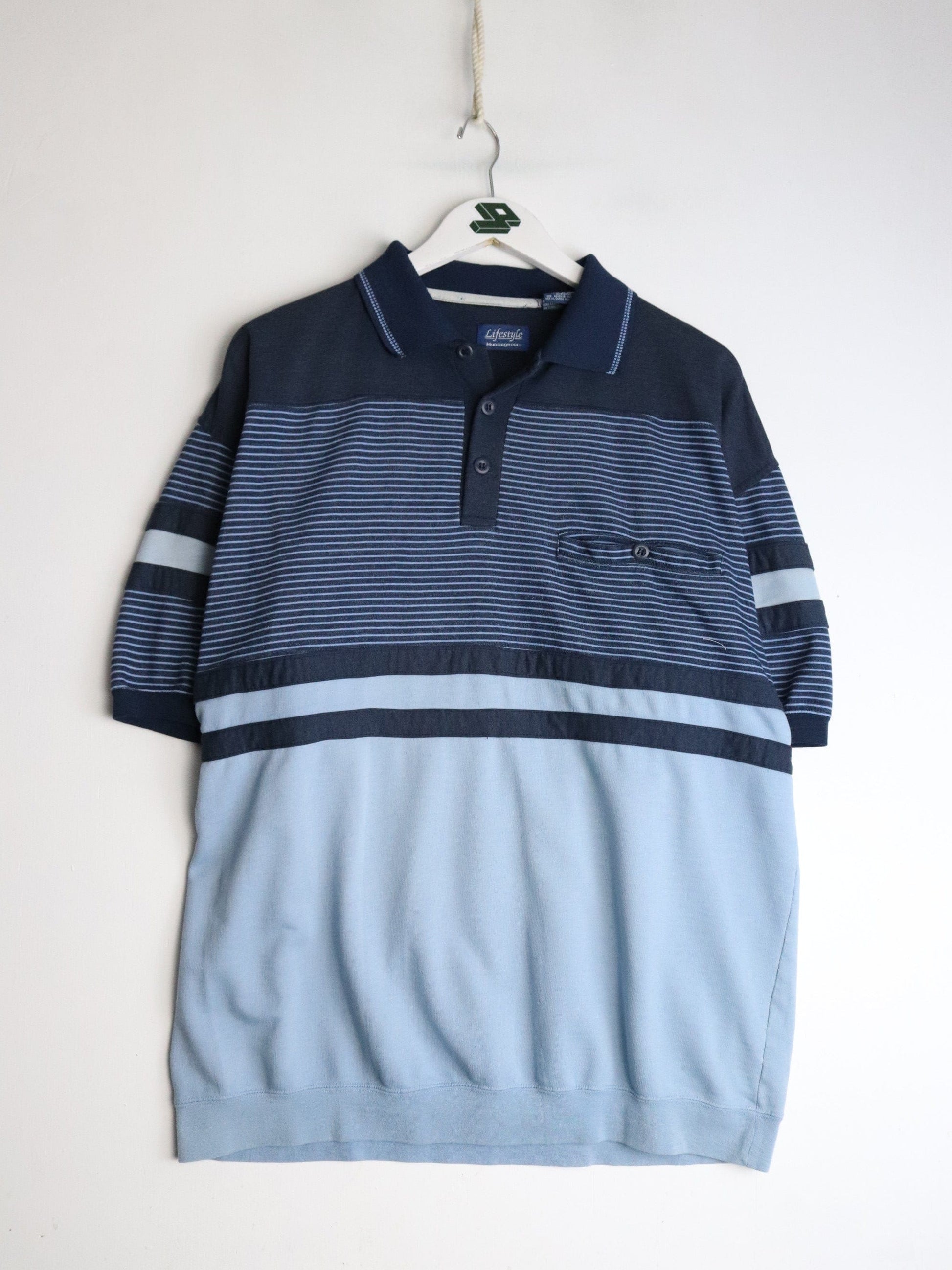 Munsingwear Polo Shirt Mens Large Blue from propervintagecanada