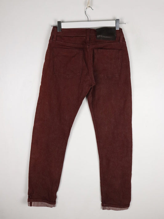 Naked & Famous Selvedge Denim Jeans Mens 26 x 32 Red Weird Guy