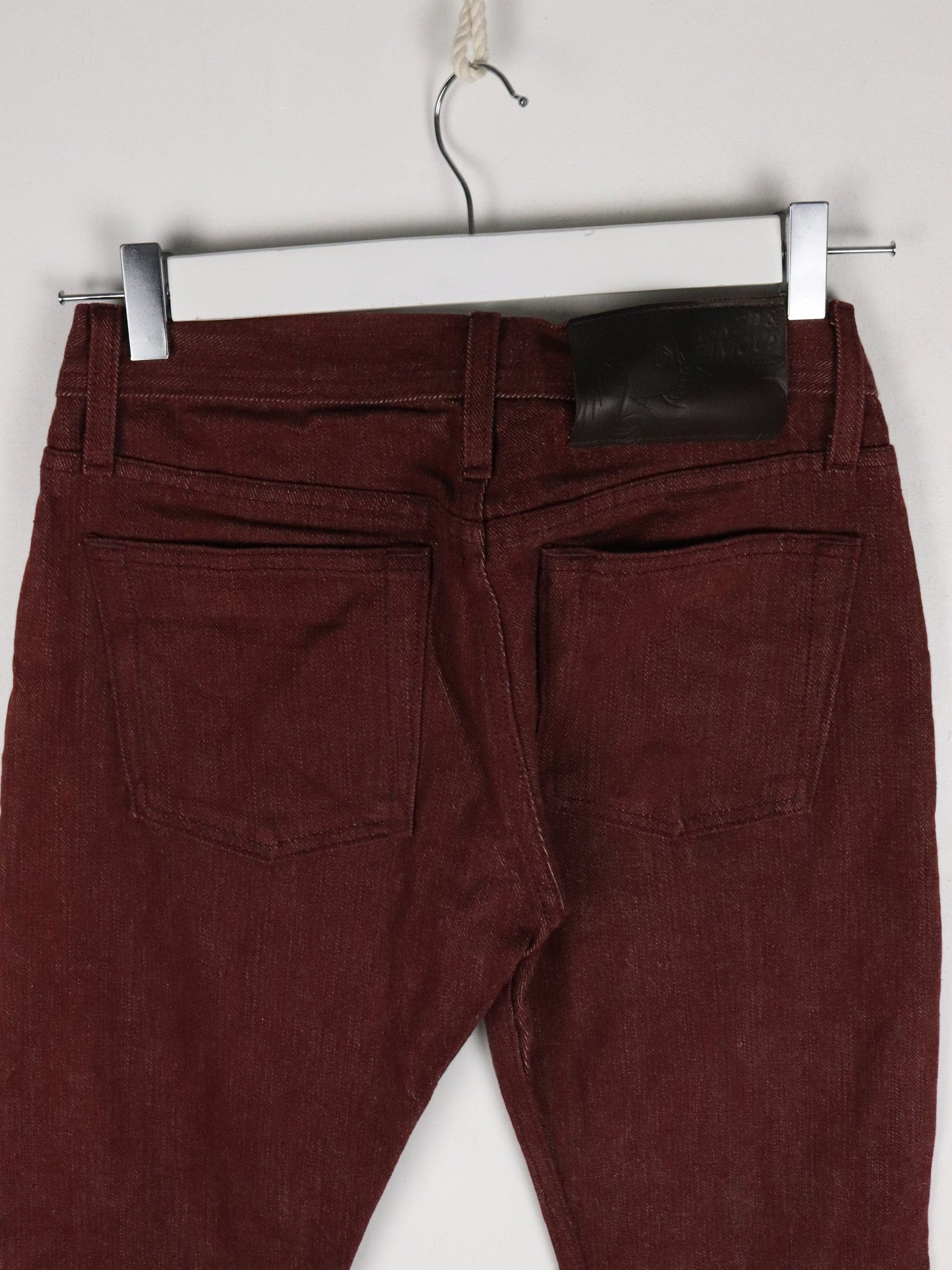 Naked & Famous Selvedge Denim Jeans Mens 26 x 32 Red Weird Guy from propervintagecanada