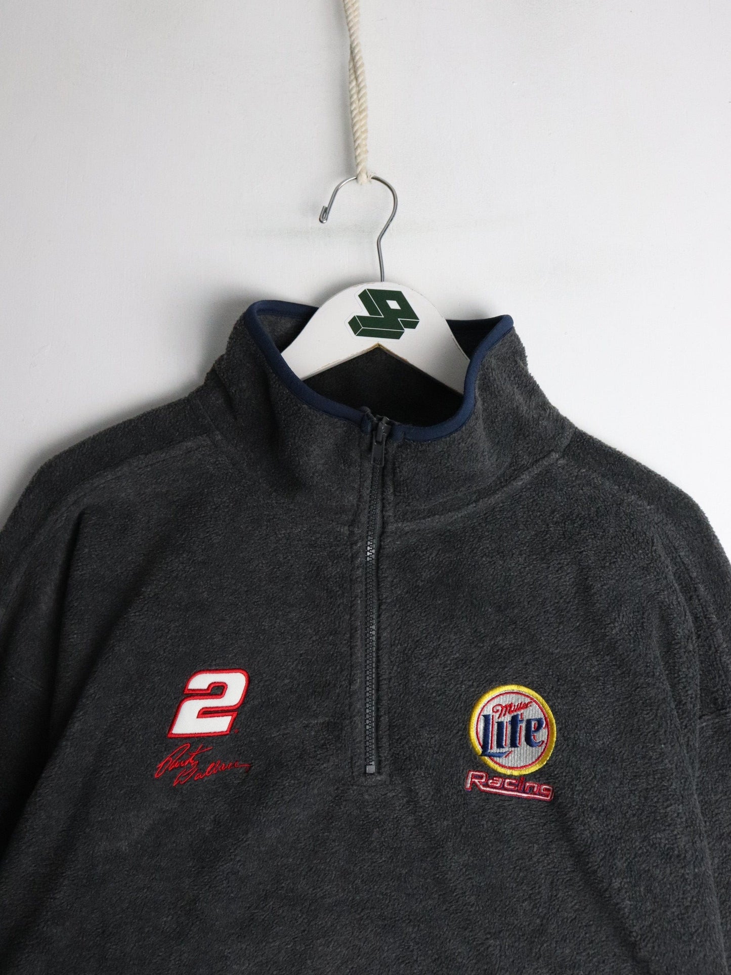 Nascar Sweatshirts & Hoodies Nascar Sweater Mens Large Grey Quarter Zip Fleece