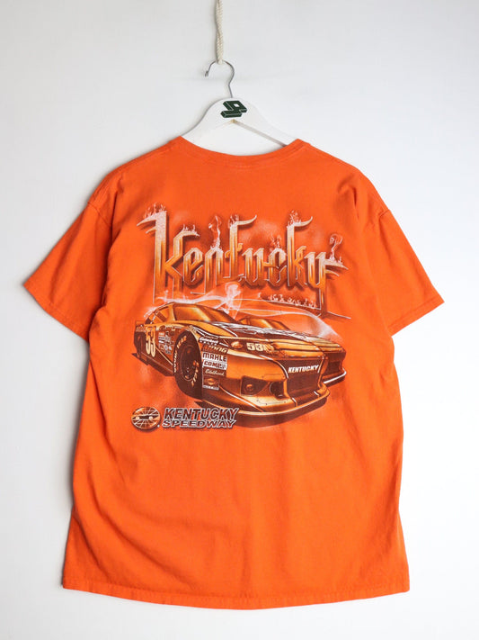 Nascar T Shirt Mens Large Orange Kentucky Speedway