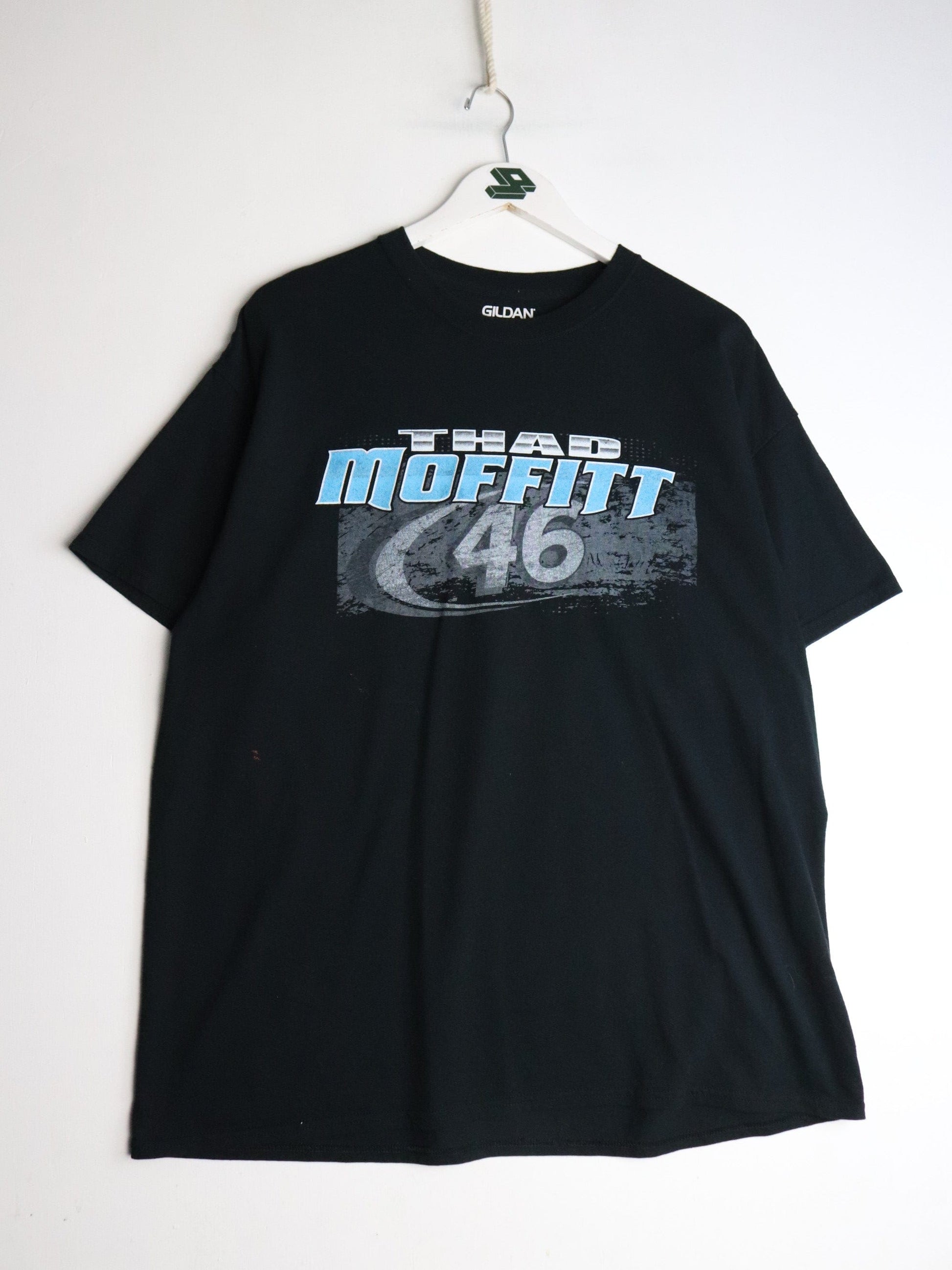 Nascar T Shirt Mens XL Black Thad Moffitt from propervintagecanada
