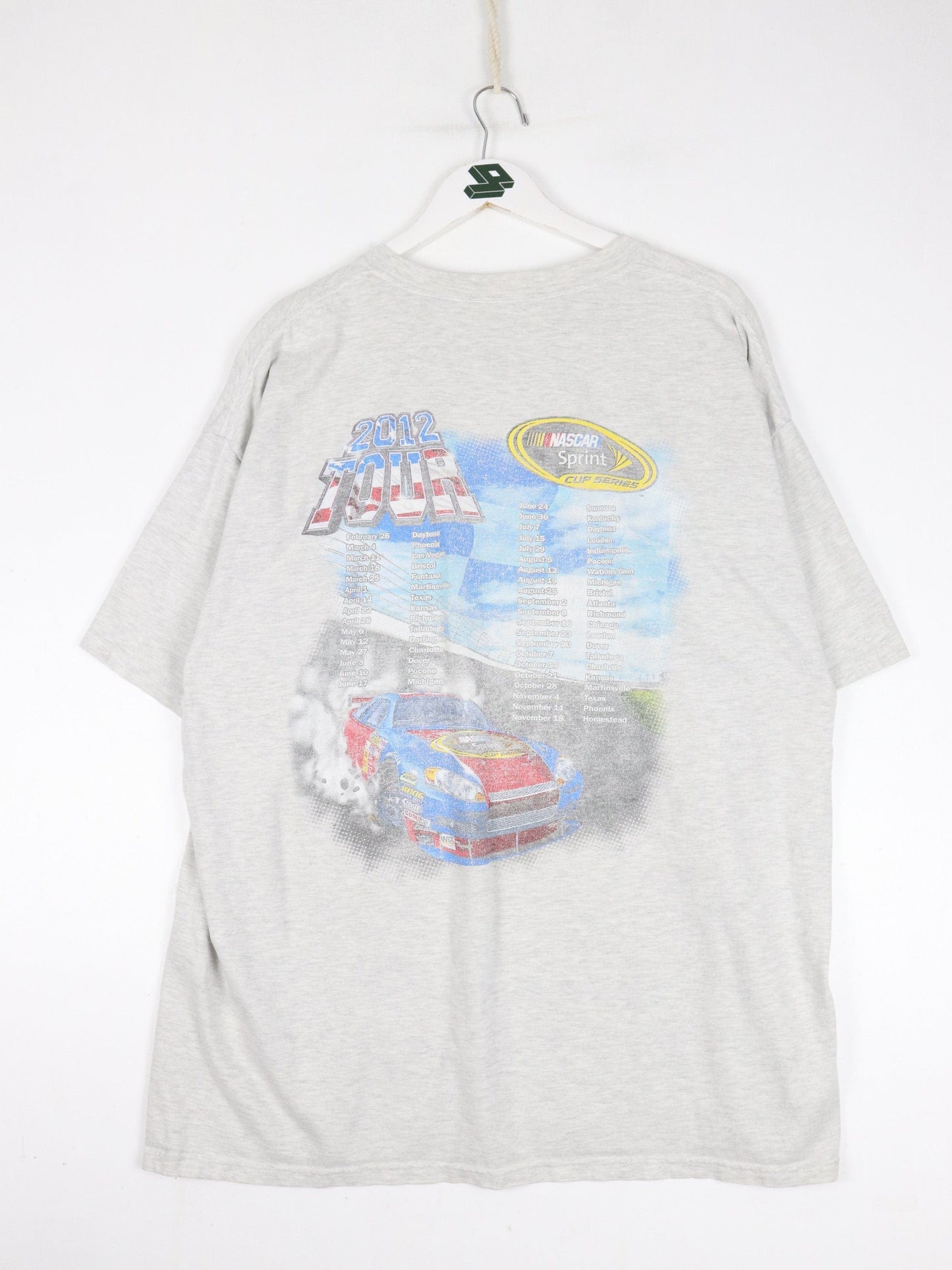 Nascar T-Shirts & Tank Tops Nascar T Shirt Mens 2XL Grey Racing