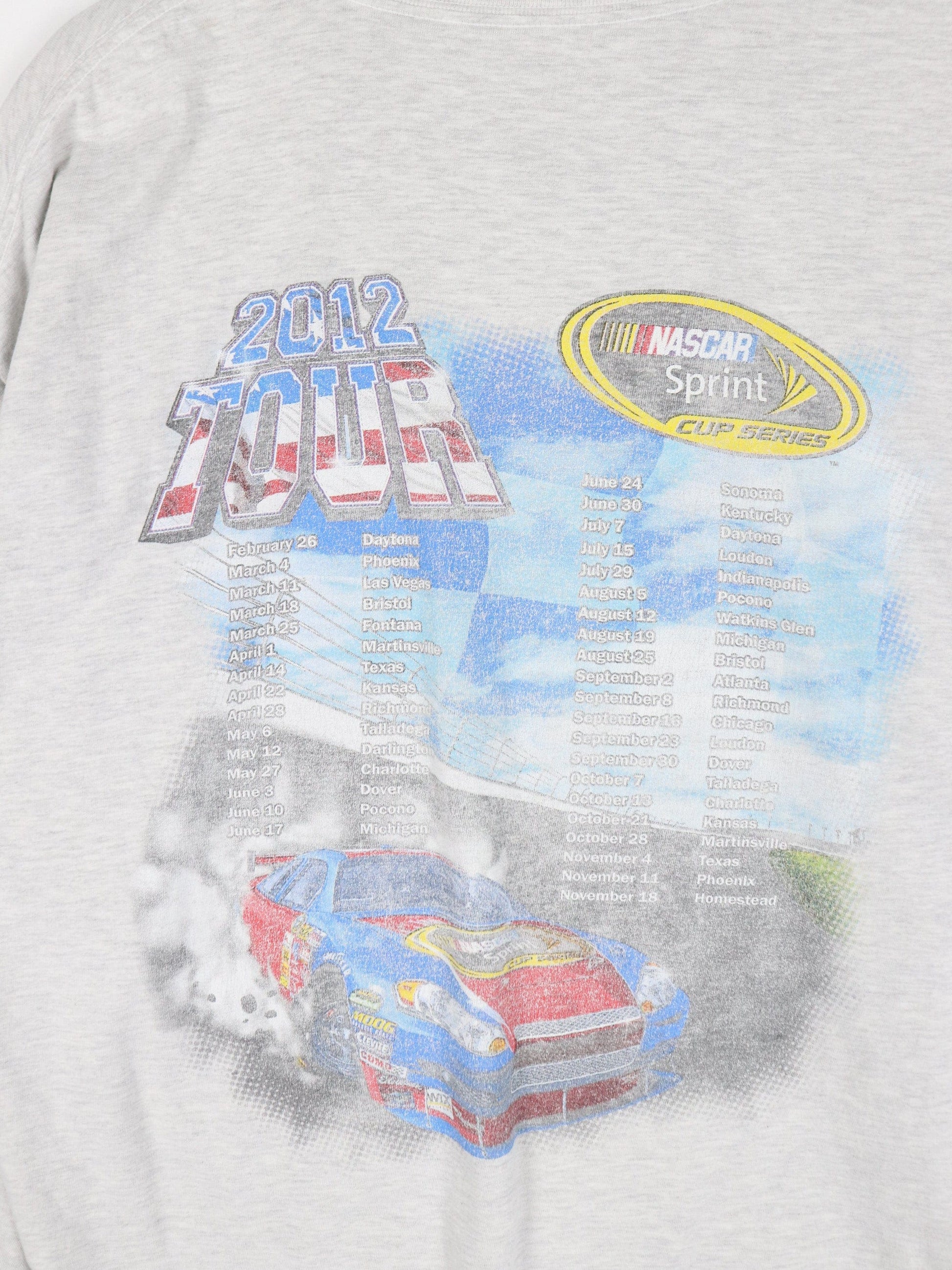 Nascar T-Shirts & Tank Tops Nascar T Shirt Mens 2XL Grey Racing