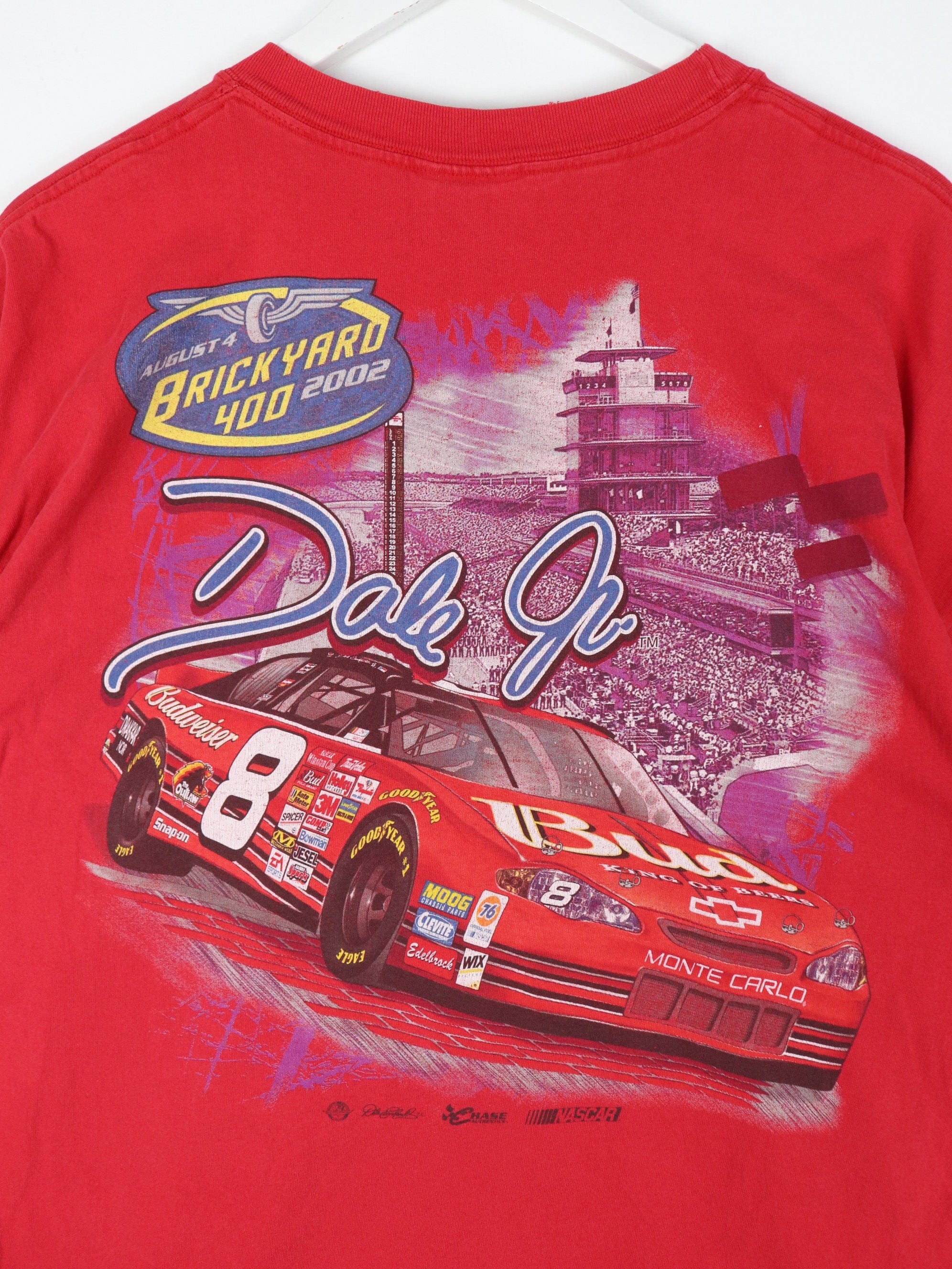 Vintage Nascar T Shirt Mens XL Red Racing Dale Jr Chase Authentics