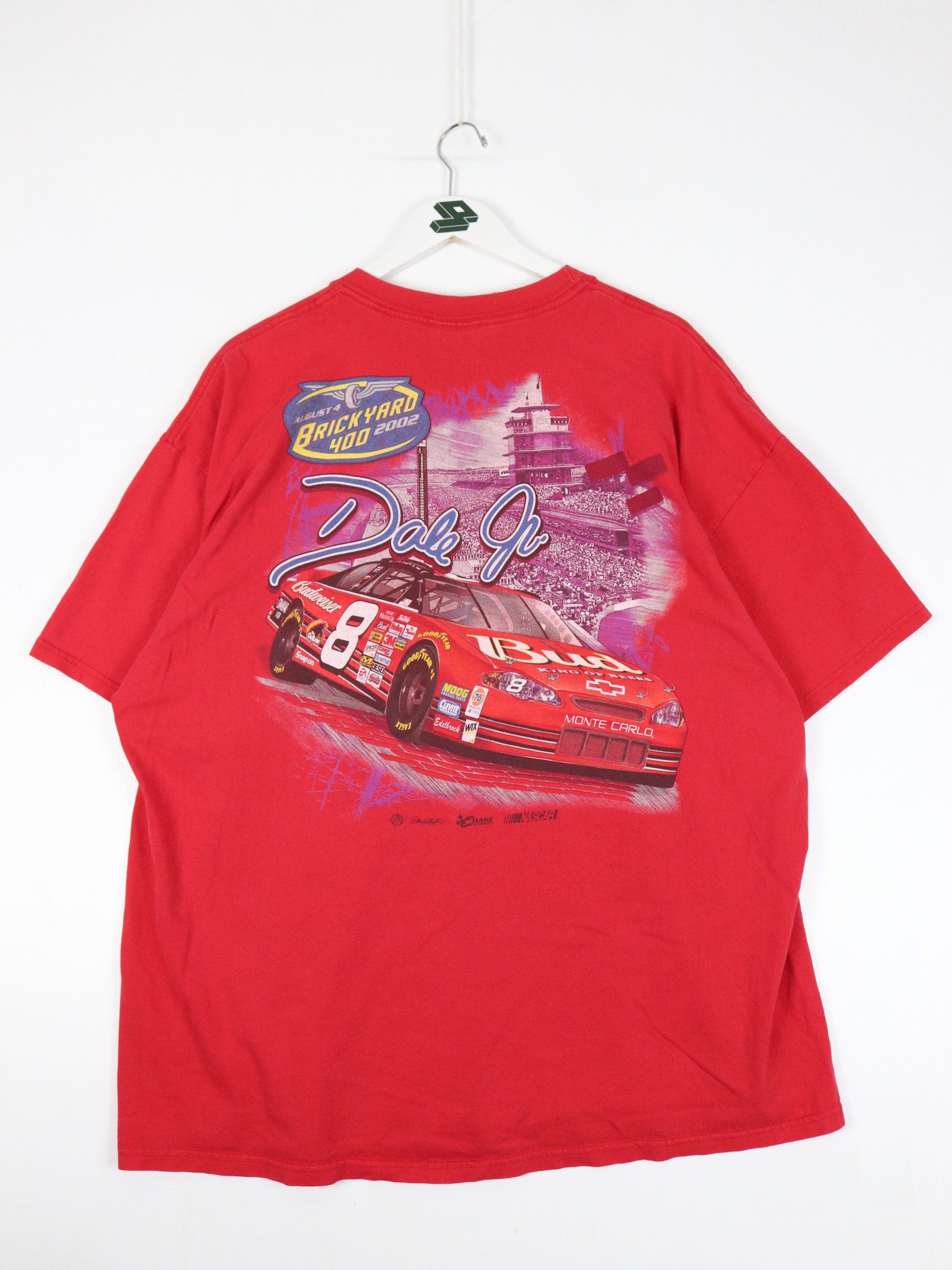 Vintage Nascar T Shirt Mens XL Red Racing Dale Jr Chase Authentics