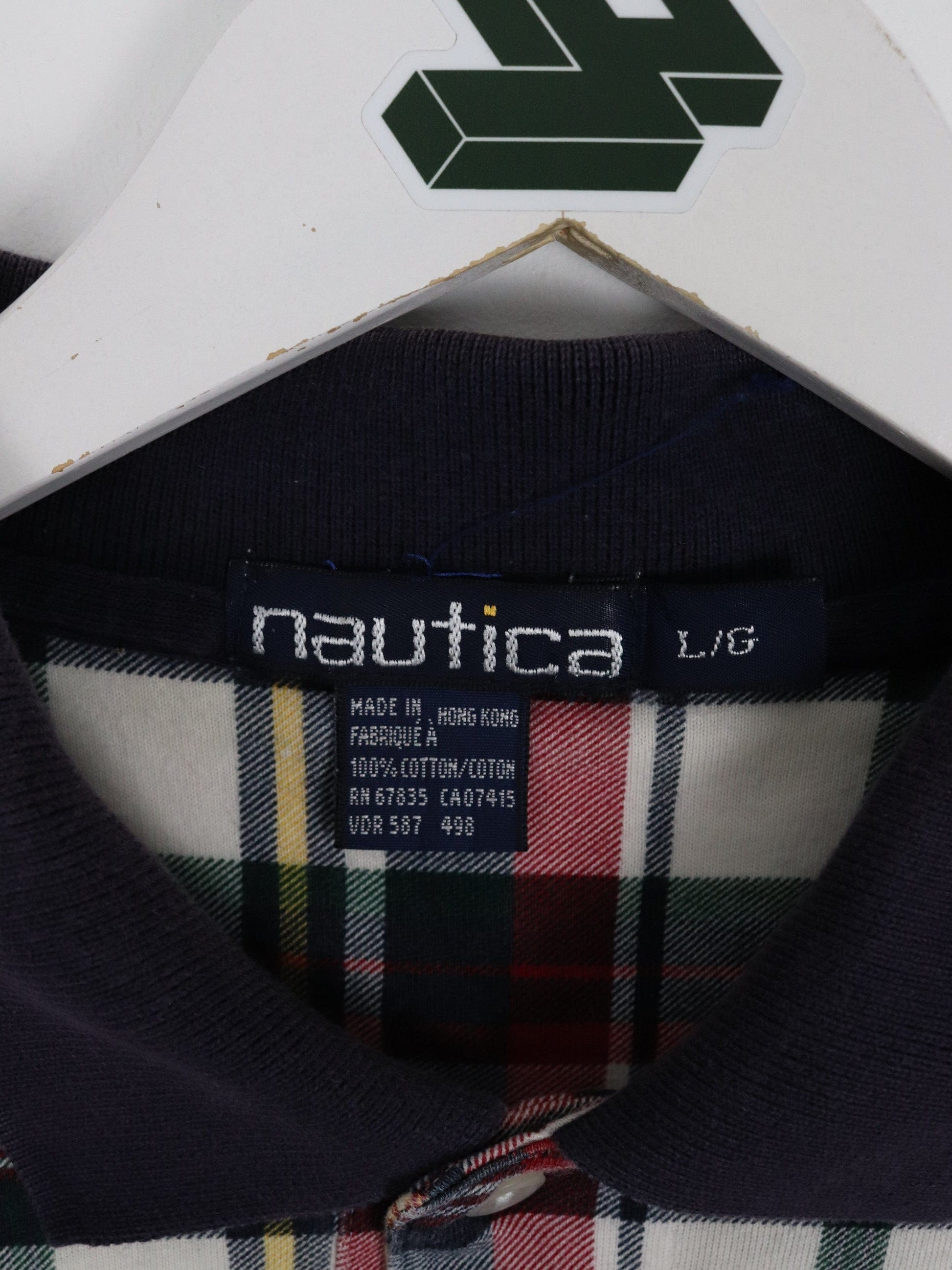 Nautica Button Up Shirts Vintage Nautica Polo Shirt Mens Large Red Plaid 90s Sailing Outdoors