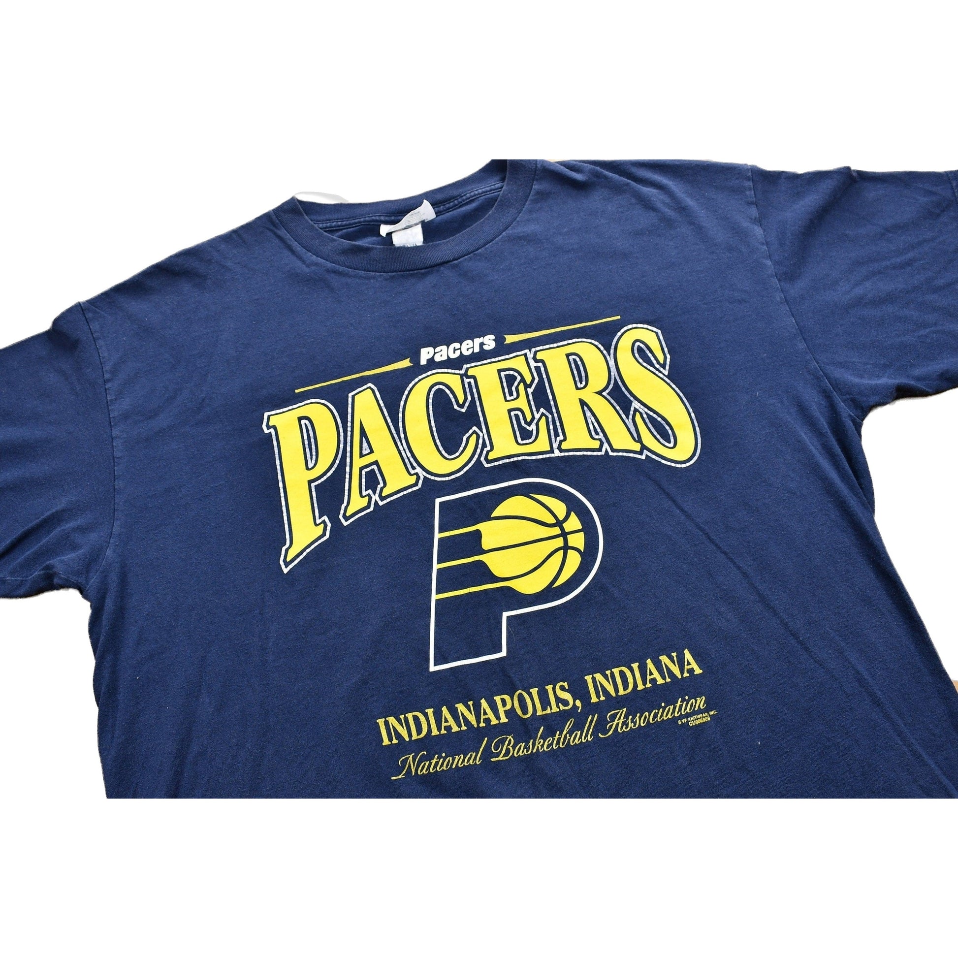 NBA Clothing > Gender Neutral Adult Clothing > Tops & Tees > T Shirts Vintage 1990s Indiana Pacers T-Shirt Men's 2XL