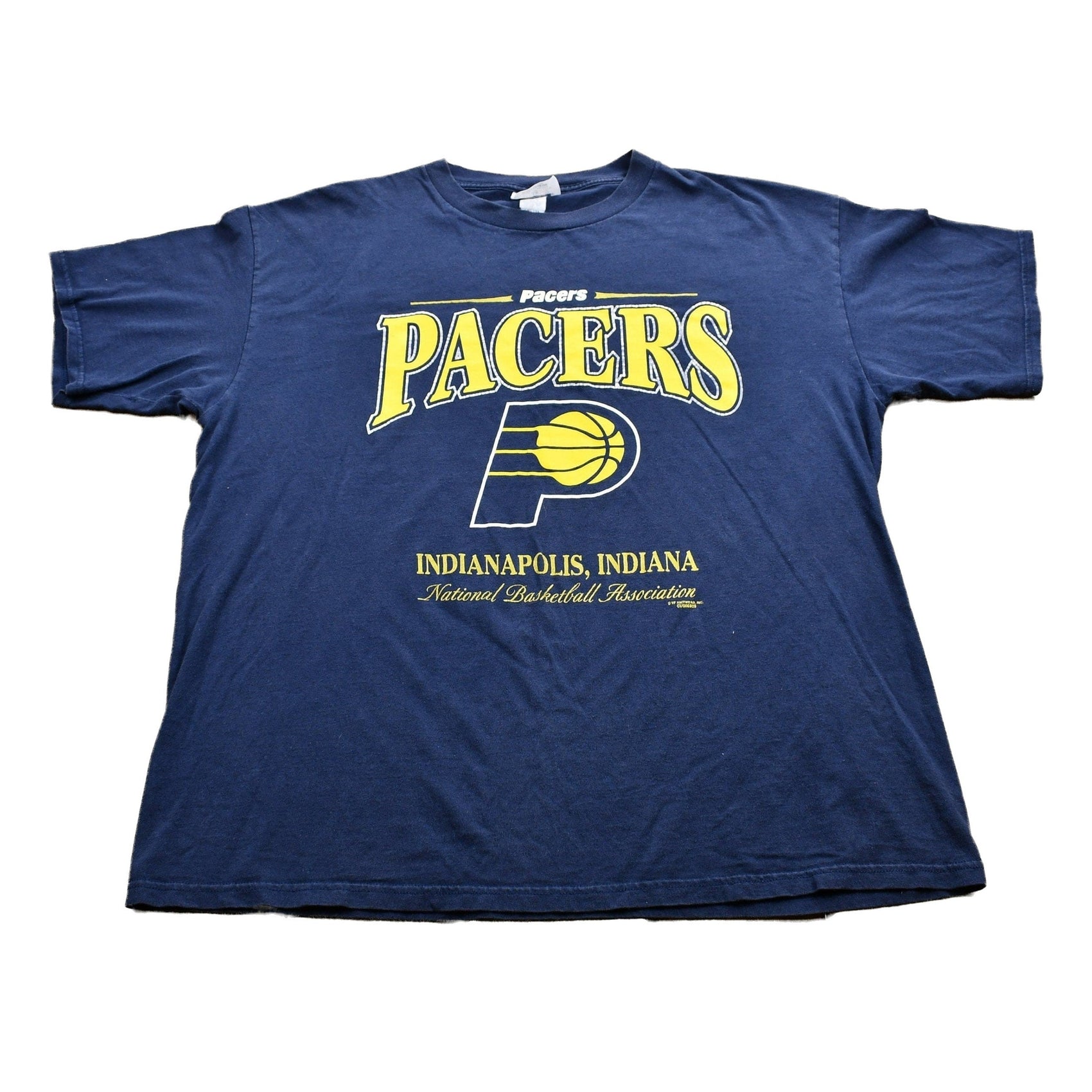 NBA Clothing > Gender Neutral Adult Clothing > Tops & Tees > T Shirts Vintage 1990s Indiana Pacers T-Shirt Men's 2XL