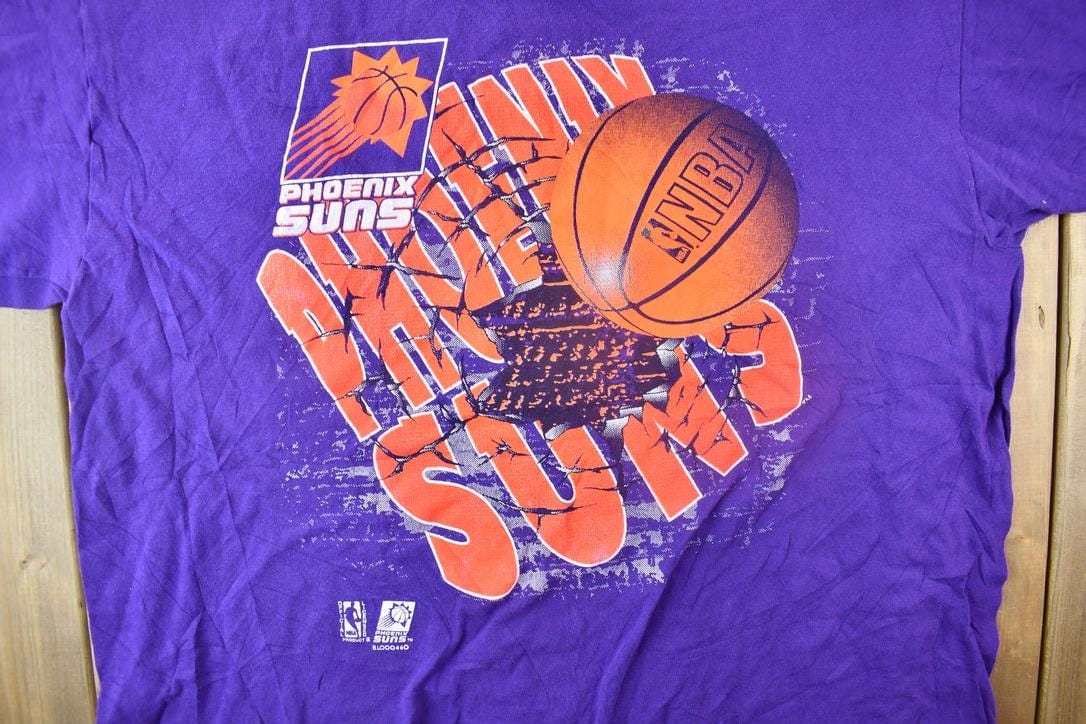 NBA Clothing > Gender Neutral Adult Clothing > Tops & Tees > T Shirts Vintage 1990s Phoenix Suns NBA Graphic T-Shirt / 2XL / NBA Basketball / 90s Streetwear / Sportswear