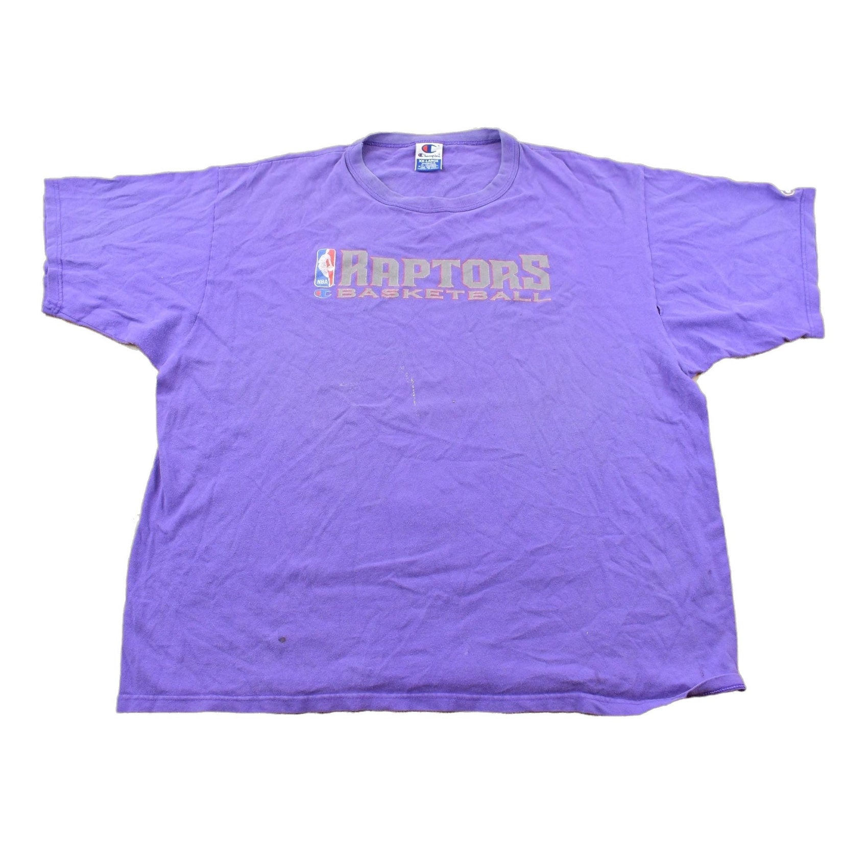 NBA Clothing > Gender Neutral Adult Clothing > Tops & Tees > T Shirts Vintage 1990s Toronto Raptors NBA Basketball Champion Graphic T-Shirt / XXL / Sportswear / Vintage NBA