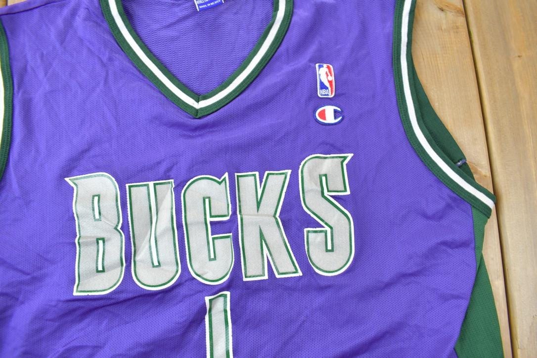NBA Clothing > Men's Clothing > Sports & Fitness Vintage 1990s Milwaukee Bucks NBA Champion Jersey Size XL 48 / 90s Jersey / Sportswear / Bucks Jersey / Purple Jersey