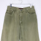 Nevada Pants Fits Adult 30 x 25 Green Denim Jeans Cropped from propervintagecanada