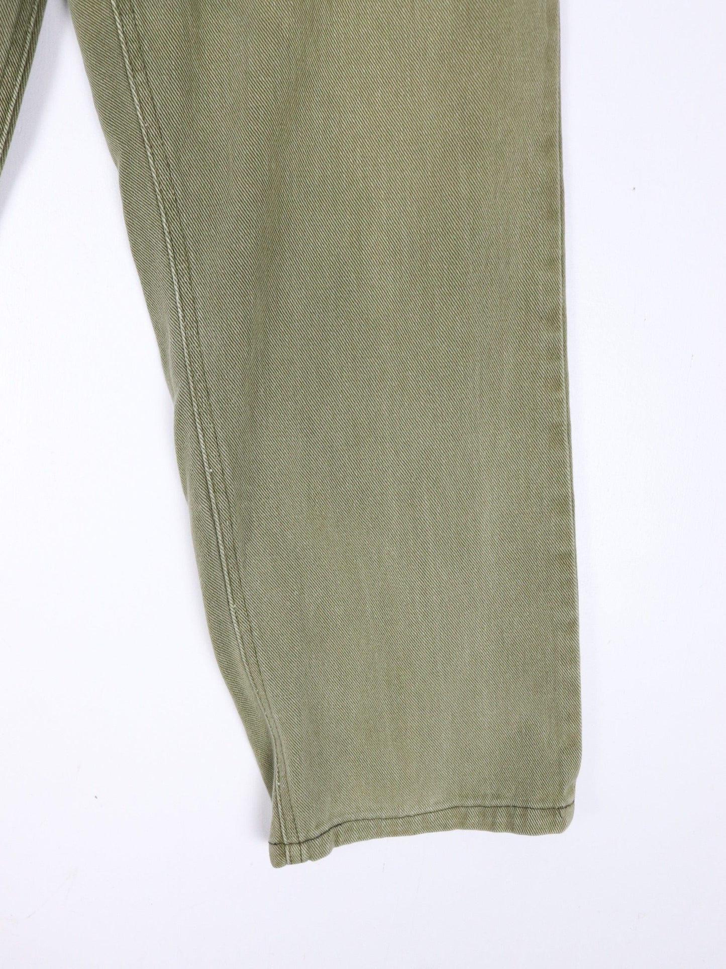 Nevada Pants Fits Adult 30 x 25 Green Denim Jeans Cropped from propervintagecanada