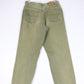 Nevada Pants Fits Adult 30 x 25 Green Denim Jeans Cropped from propervintagecanada