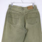 Nevada Pants Fits Adult 30 x 25 Green Denim Jeans Cropped from propervintagecanada