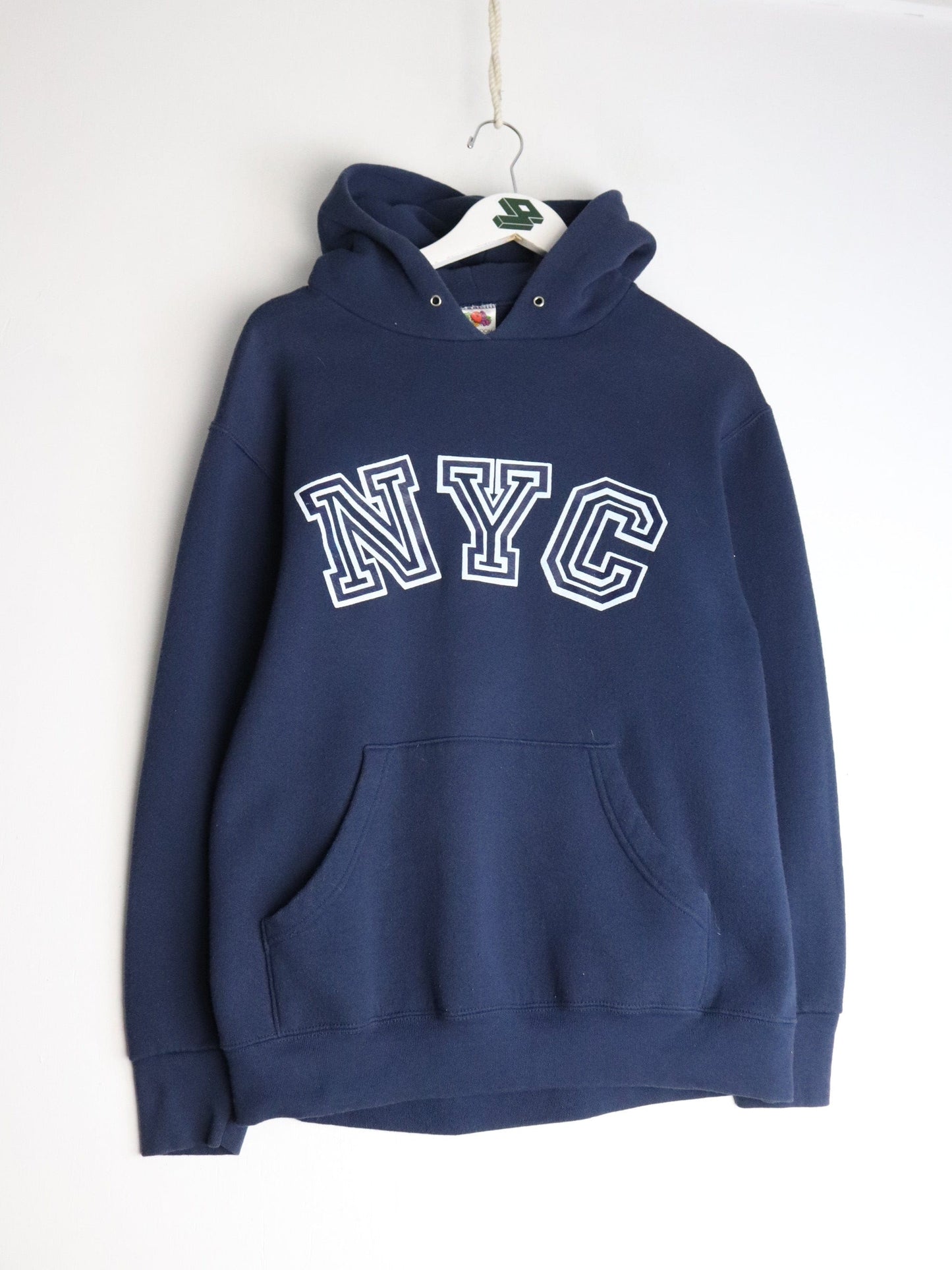 New York City Sweatshirt Fits Mens Small Blue Hoodie from propervintagecanada