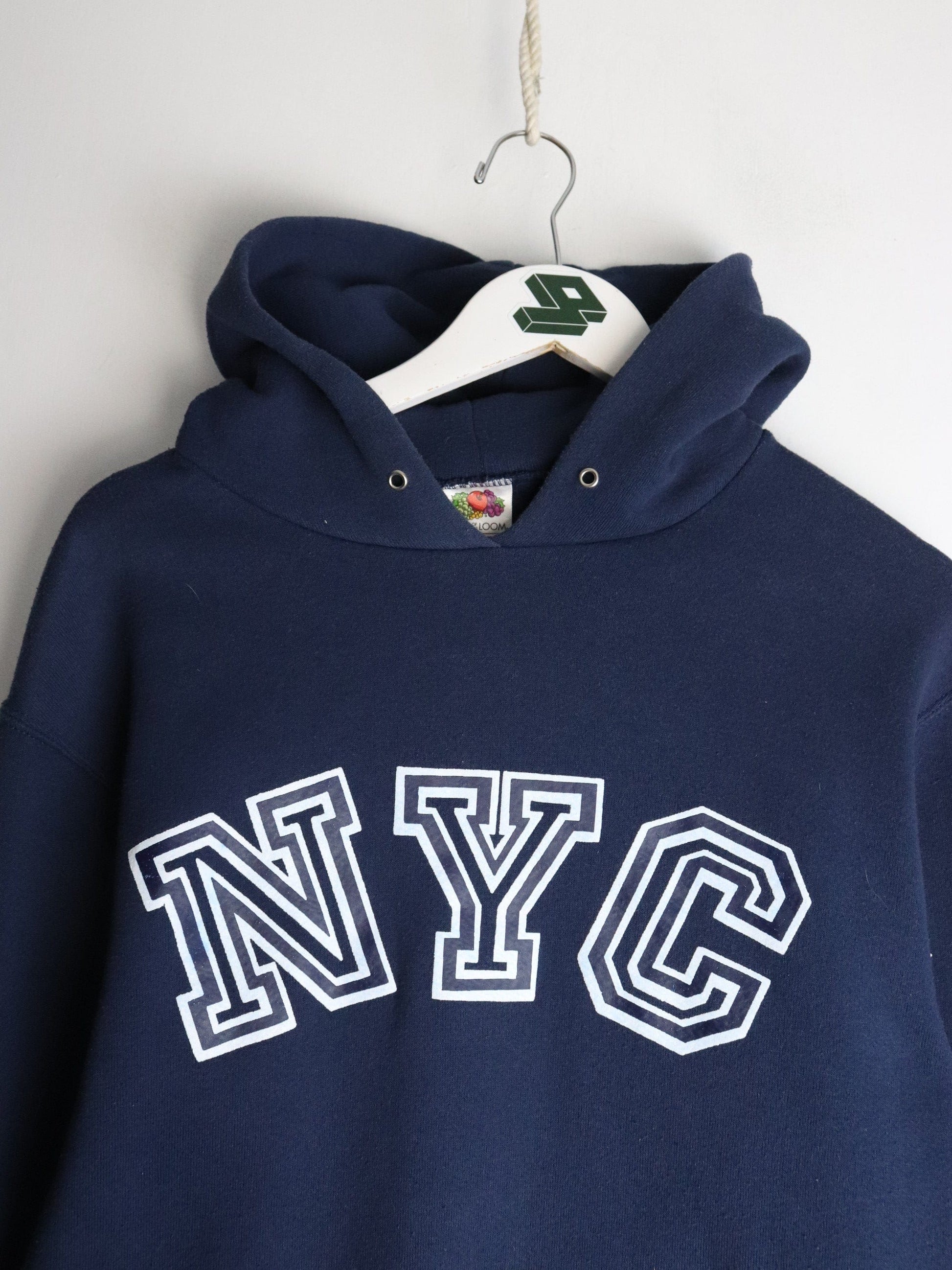New York City Sweatshirt Fits Mens Small Blue Hoodie from propervintagecanada