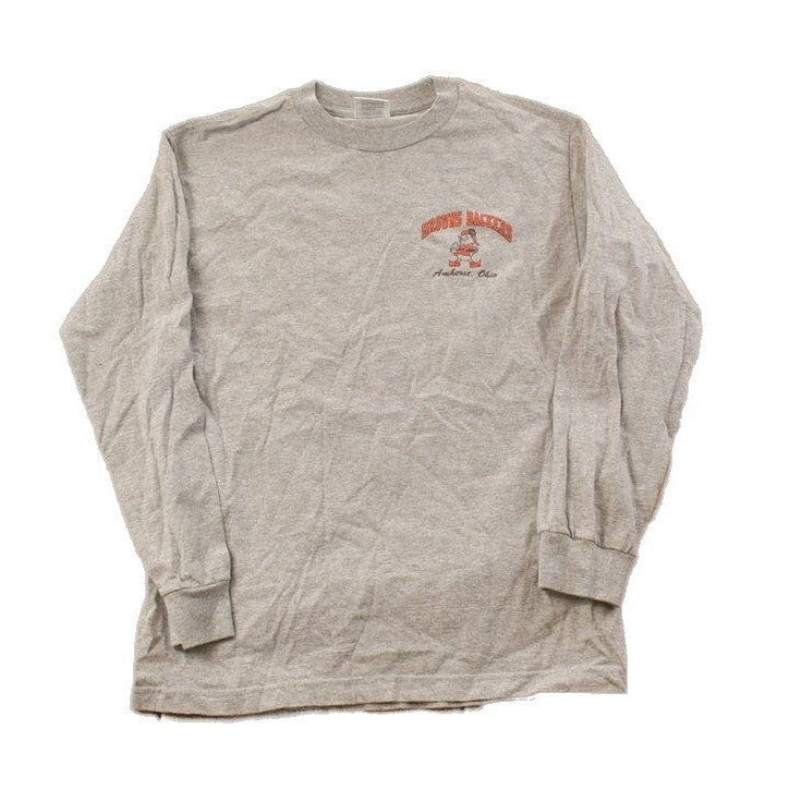 NFL Clothing > Gender Neutral Adult Clothing > Hoodies & Sweatshirts > Sweatshirts Vintage 1990s Cleveland Browns Backers NFL Long Sleeve Shirt Men's Medium/