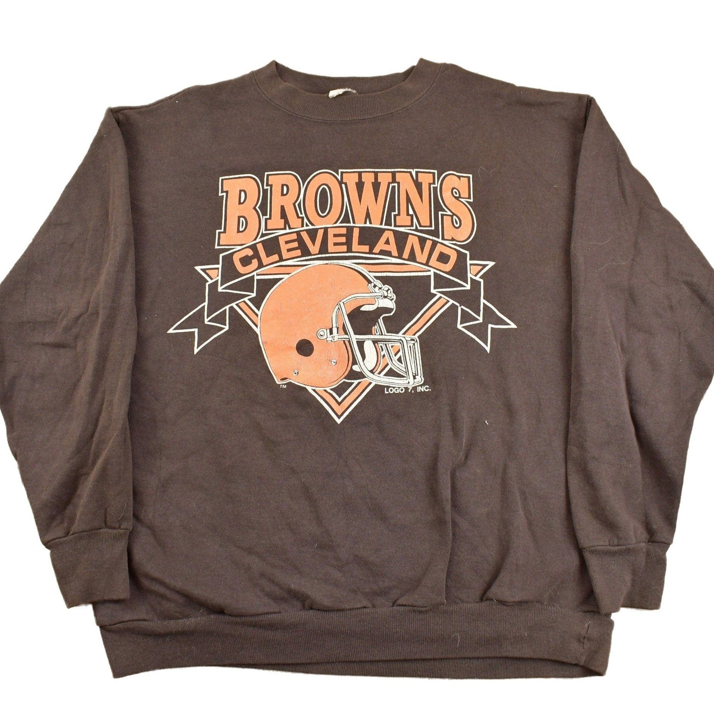NFL Clothing > Gender Neutral Adult Clothing > Hoodies & Sweatshirts > Sweatshirts Vintage 1990s Cleveland Browns NFL Crewneck Sweatshirt Men's XL