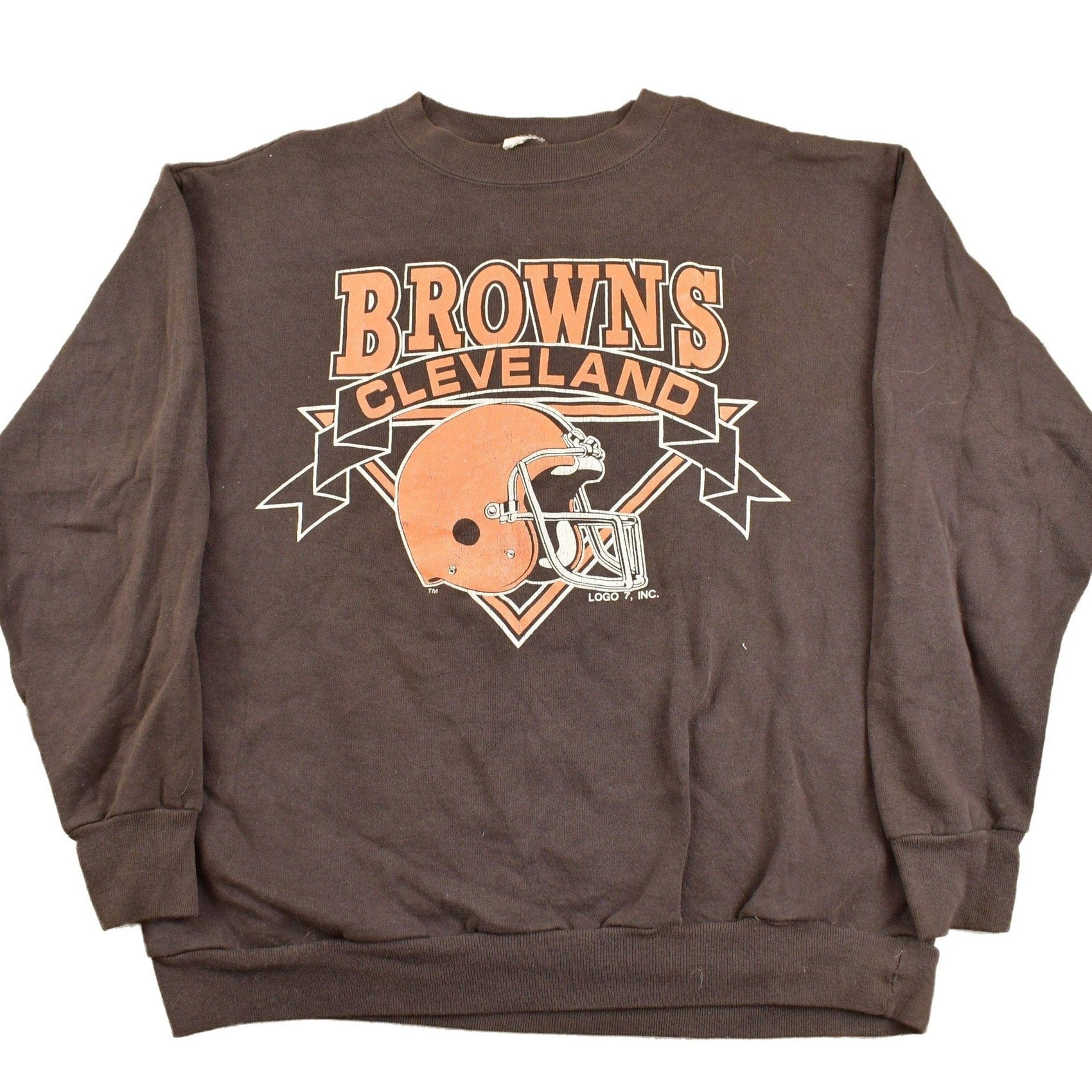 NFL Clothing > Gender Neutral Adult Clothing > Hoodies & Sweatshirts > Sweatshirts Vintage 1990s Cleveland Browns NFL Crewneck Sweatshirt Men's XL