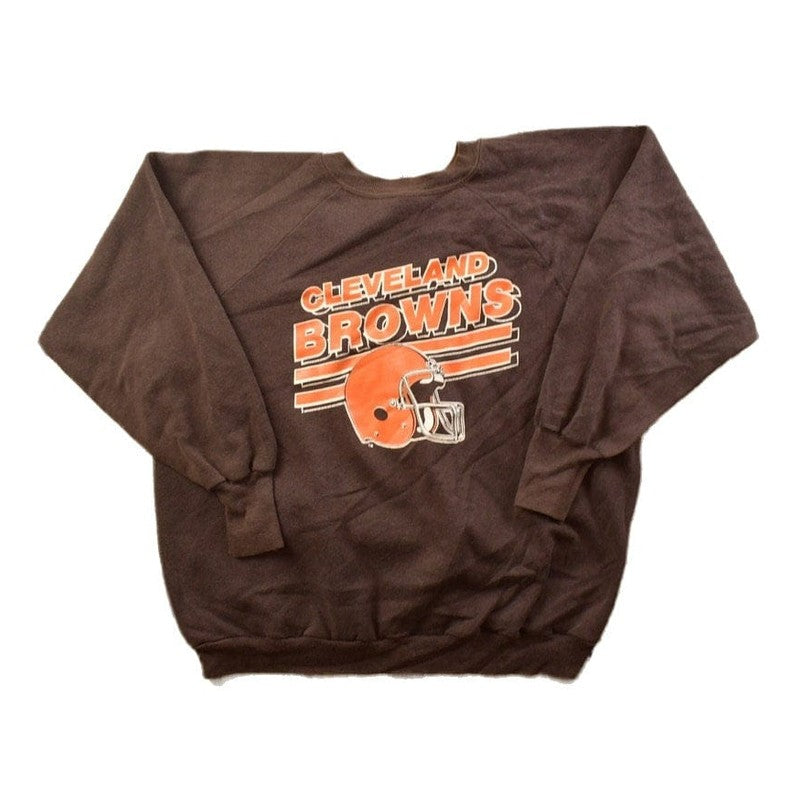 NFL Clothing > Gender Neutral Adult Clothing > Hoodies & Sweatshirts > Sweatshirts Vintage 1990s Cleveland Browns NFL Crewneck Sweatshirt Men's XL