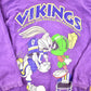 NFL Clothing > Gender Neutral Adult Clothing > Hoodies & Sweatshirts > Sweatshirts Vintage 1993 Vikings Bugs Bunny Marvin The Martian NFL Cartoon Crewneck Sweatshirt Men's S