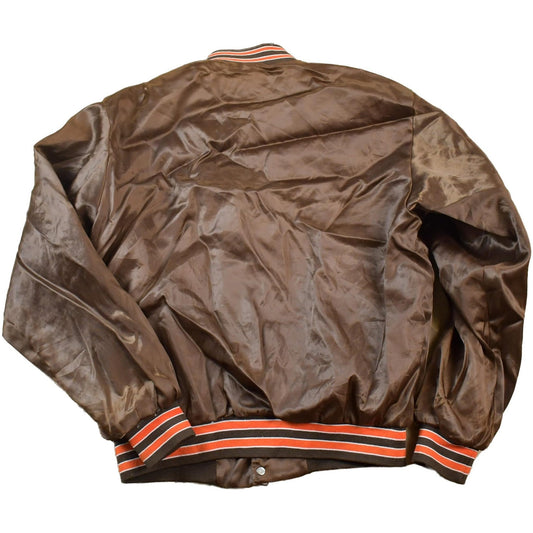 NFL Clothing > Gender Neutral Adult Clothing > Jackets & Coats Vintage 1990s Chicago Bears Satin Button Up NFL Football Swingster Jacket Men's M