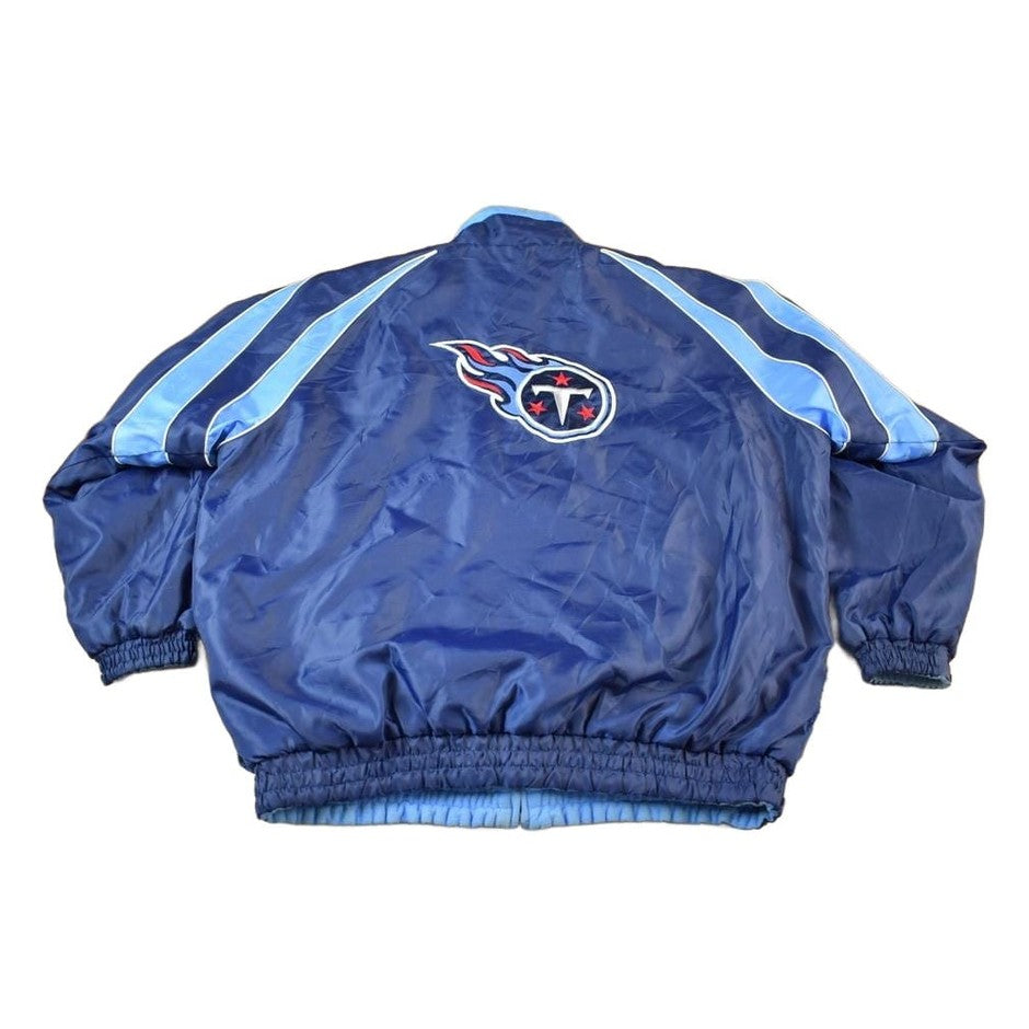 NFL Clothing > Gender Neutral Adult Clothing > Jackets & Coats Vintage Y2K Tennessee Titans NFL Reversible Fleece Football Jacket Men's 2XL