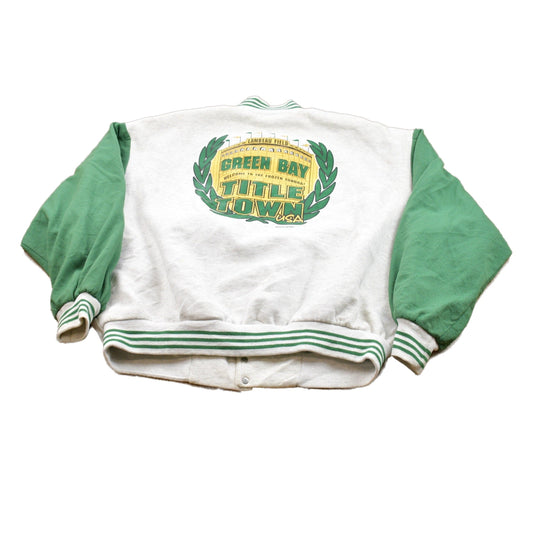 NFL Clothing > Men's Clothing > Jackets & Coats Vintage 1997 Green Bay Packers NFL Bomber Fleece Jacket Men's XL