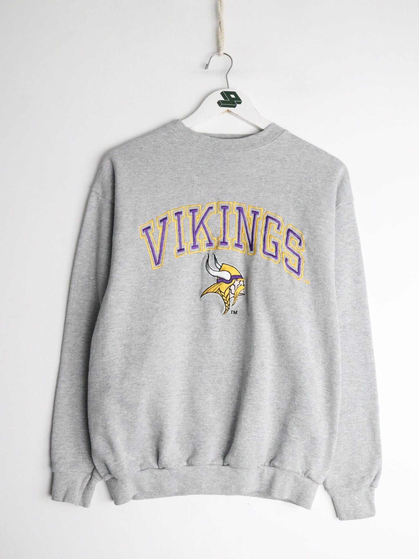 NFL Sweatshirts & Hoodies Vintage Minnesota Vikings Sweatshirt Fits Mens Small Grey NFL