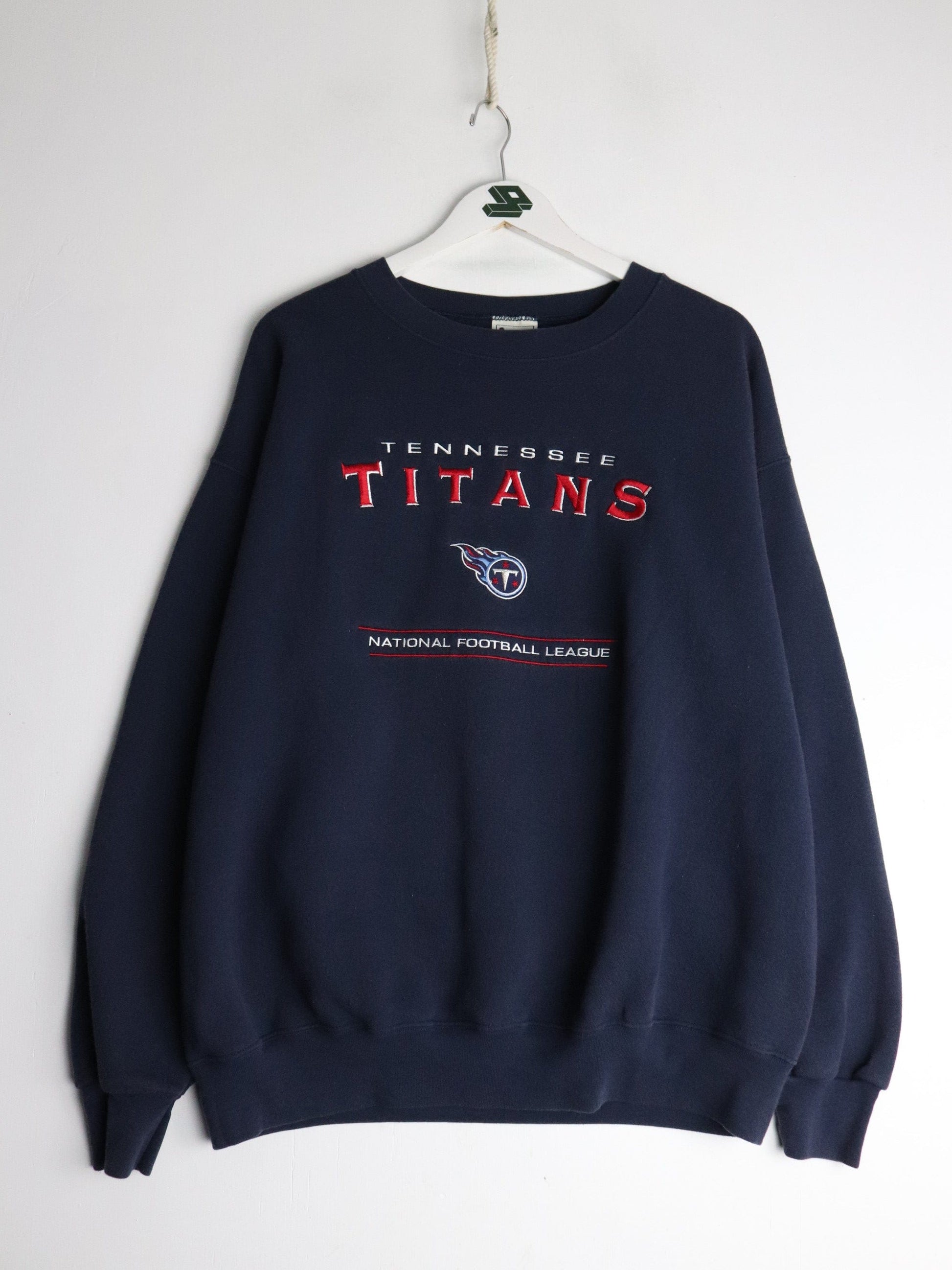 NFL Sweatshirts & Hoodies Vintage Tennessee Titans Sweatshirt Mens XL Blue NFL