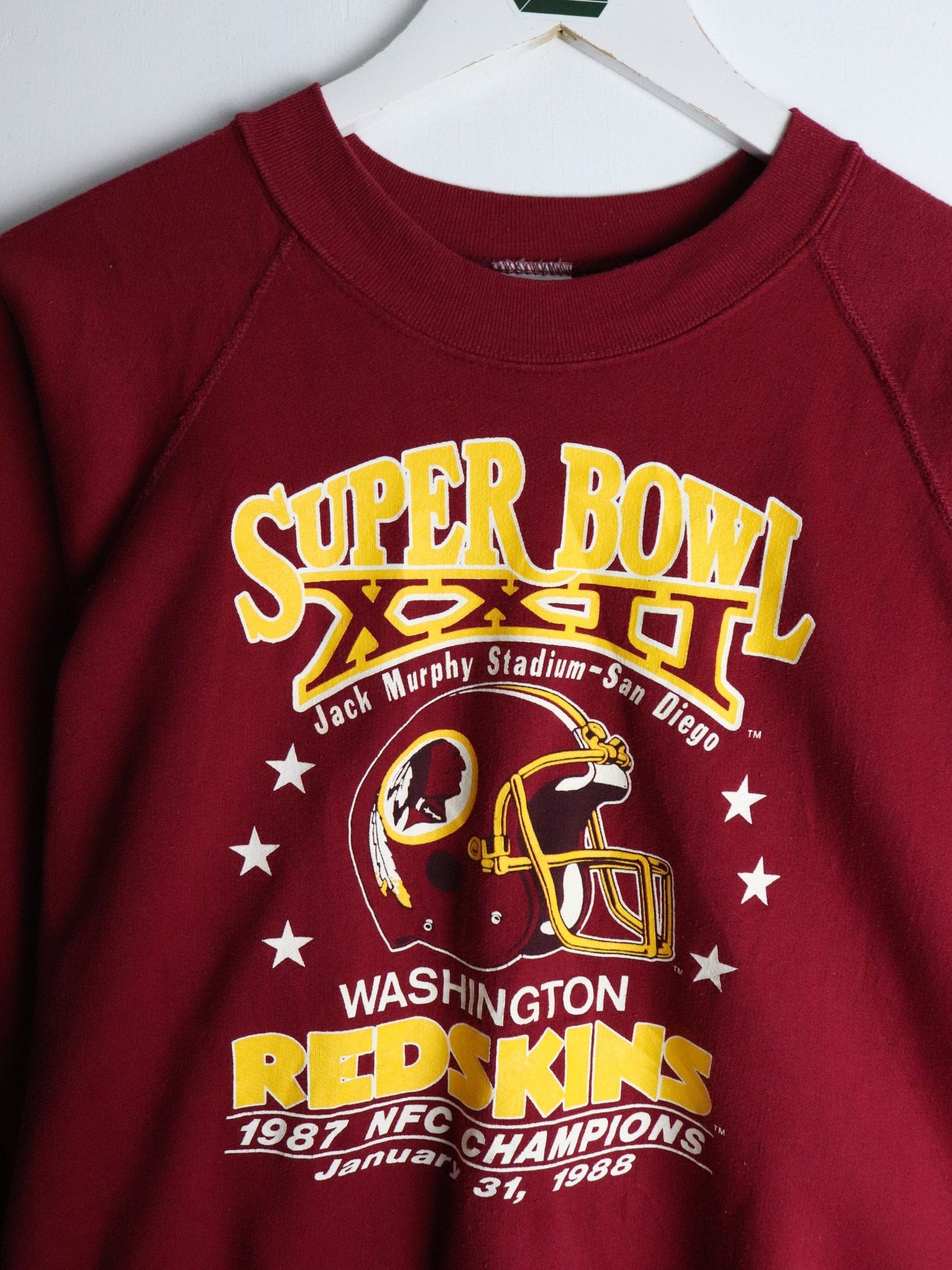 NFL Sweatshirts & Hoodies Vintage Washinton Redskins Sweatshirt Fits Mens Medium Red NFL 80s