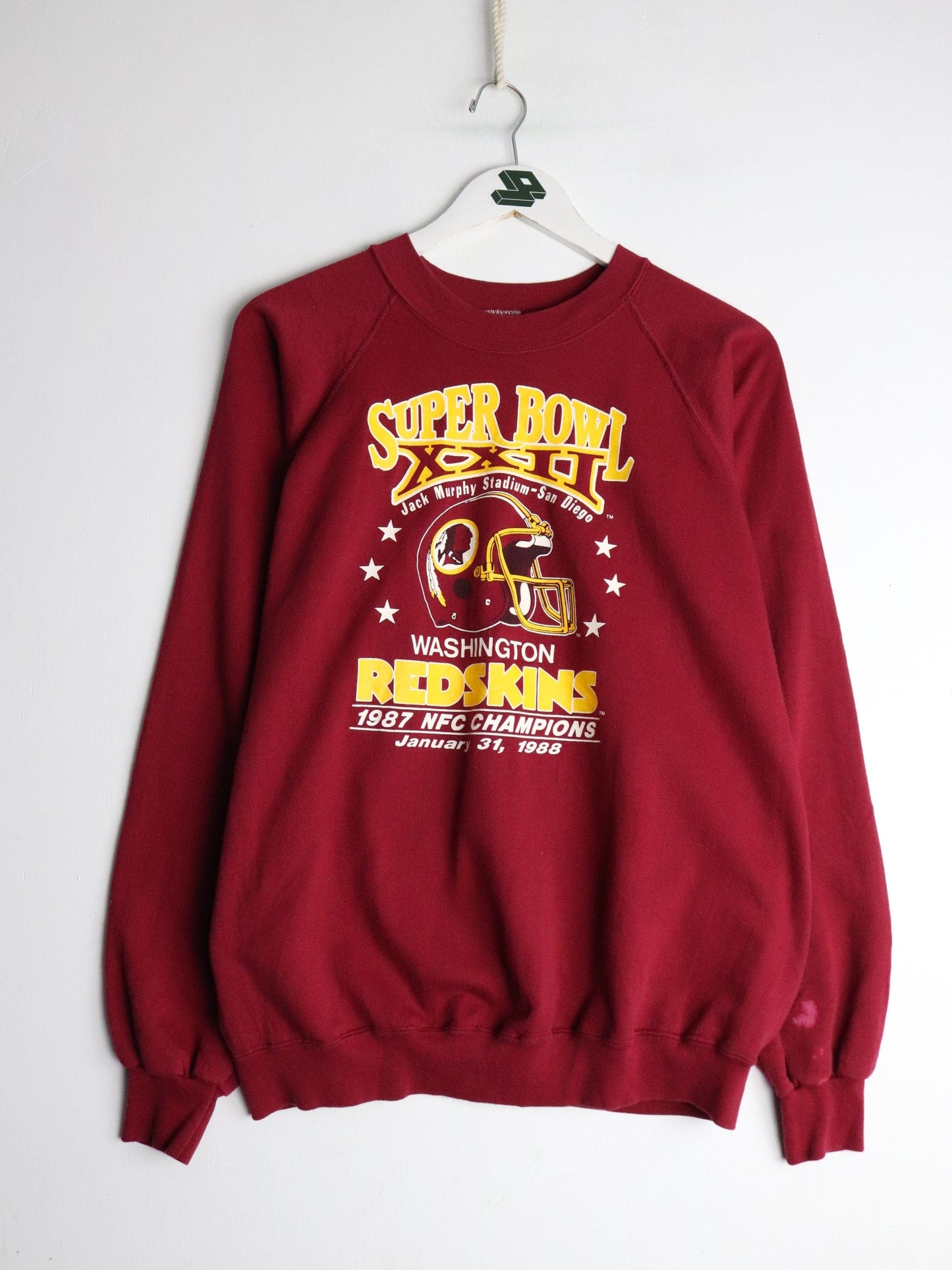 NFL Sweatshirts & Hoodies Vintage Washinton Redskins Sweatshirt Fits Mens Medium Red NFL 80s