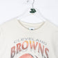 NFL T-Shirts & Tank Tops Vintage Cleveland Browns T Shirt Mens Large White Cream NFL
