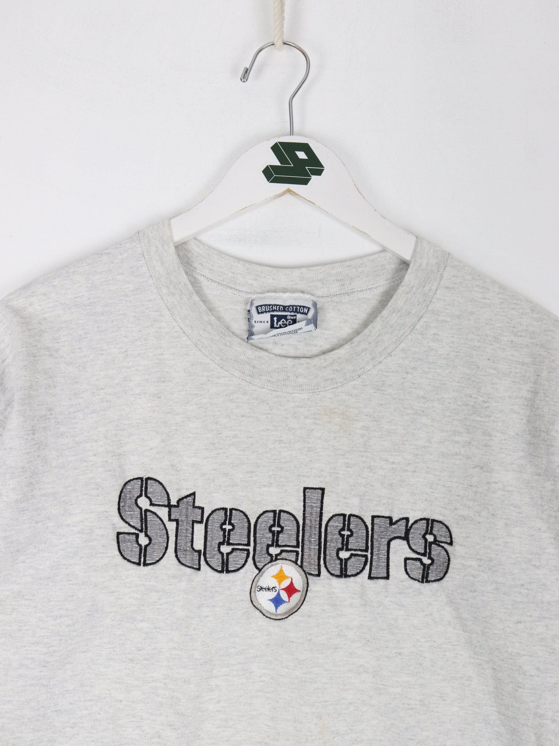 NFL T-Shirts & Tank Tops Vintage Pittsburgh Steelers T Shirt Mens Large Grey Football NFL