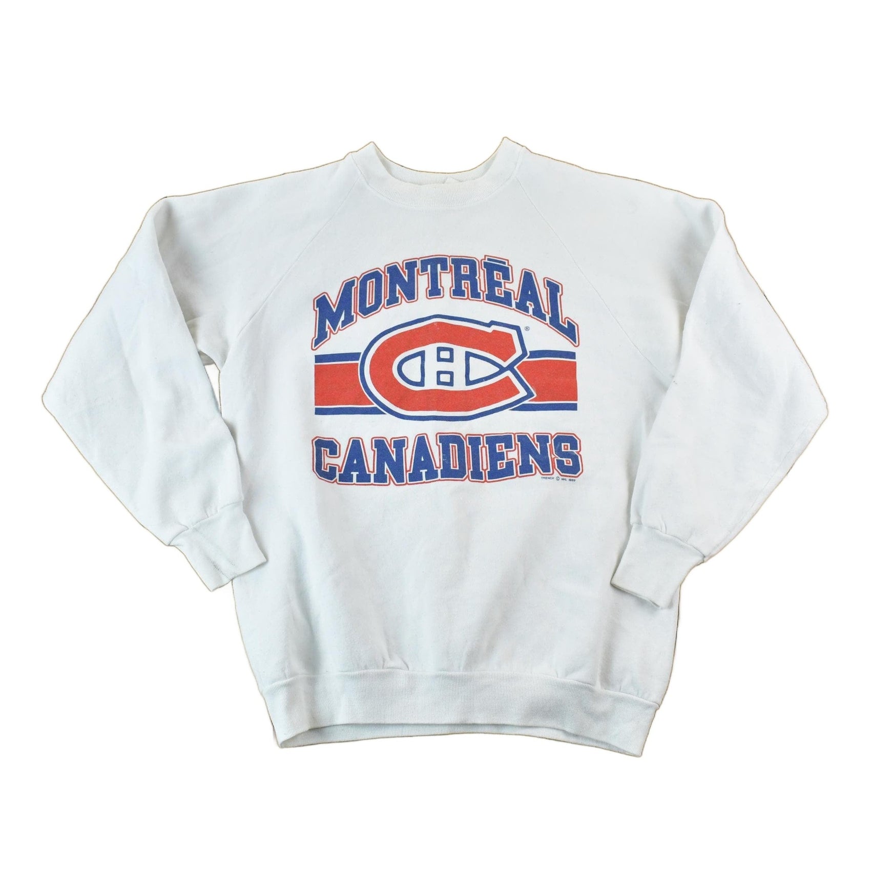 NHL Clothing > Gender Neutral Adult Clothing > Hoodies & Sweatshirts > Sweatshirts Vintage 1989 Montreal Canadiens NHL Hockey Crewneck Sweatshirt Men's Medium/