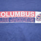NHL Clothing > Gender Neutral Adult Clothing > Hoodies & Sweatshirts > Sweatshirts Vintage 1990s Columbus Blue Jackets NHL Distressed Crewneck Sweater Men's Small