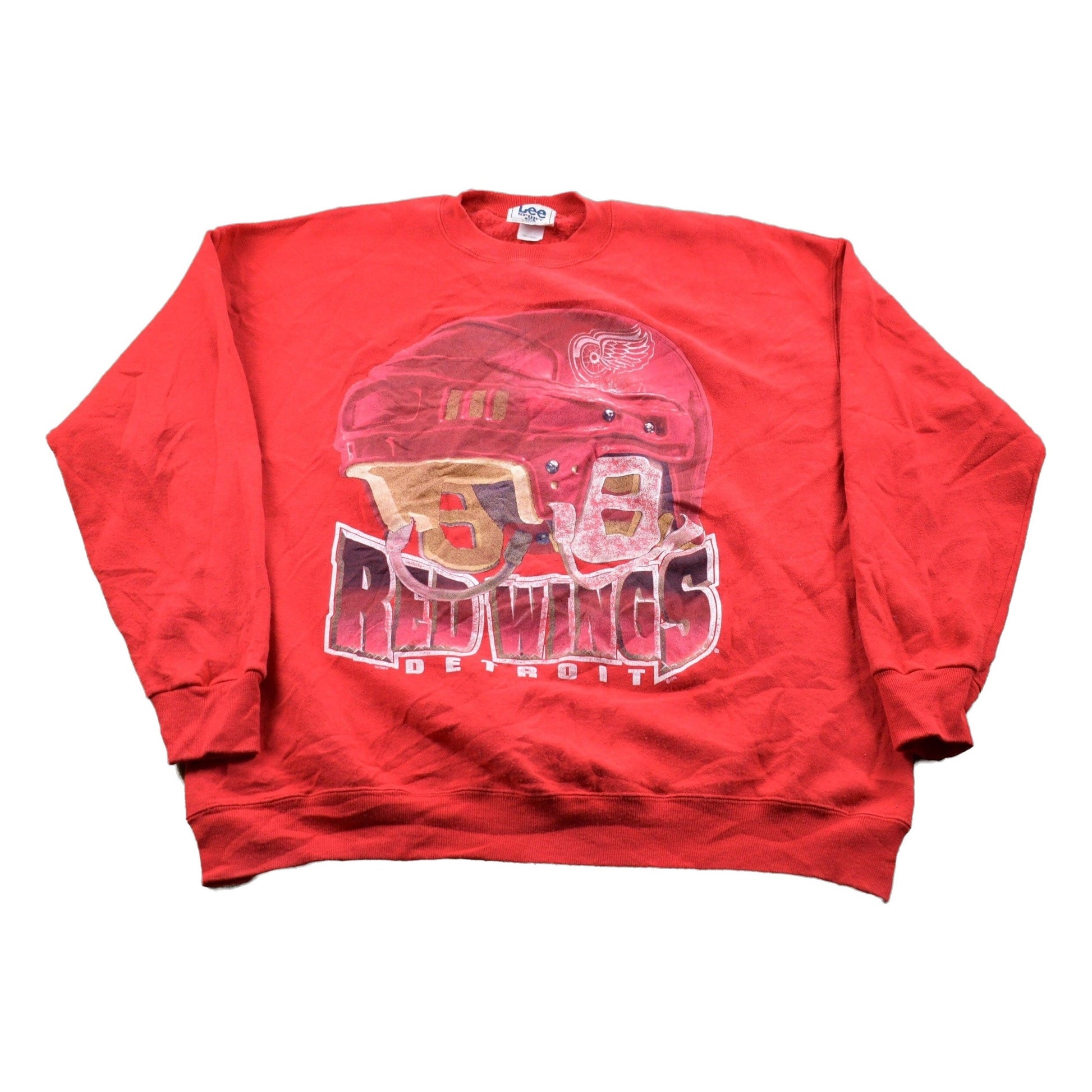 NHL Clothing > Gender Neutral Adult Clothing > Hoodies & Sweatshirts > Sweatshirts Vintage 1990s Lee Sport Detroit Red Wings Crewneck Sweatshirt Men's 2XL