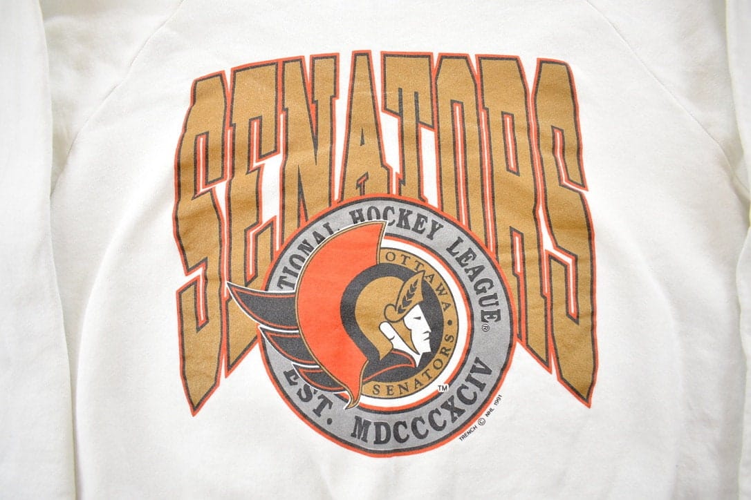 NHL Clothing > Gender Neutral Adult Clothing > Hoodies & Sweatshirts > Sweatshirts Vintage 1990s Ottawa Senators NHL Sweater Men's Medium