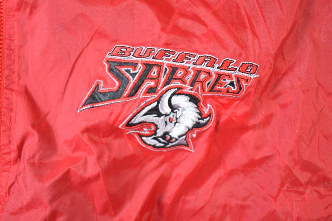 NHL Clothing > Gender Neutral Adult Clothing > Jackets & Coats Vintage 1990s Buffalo Sabres Reversible Quarter Zip NHL Hockey Pullover Jacket