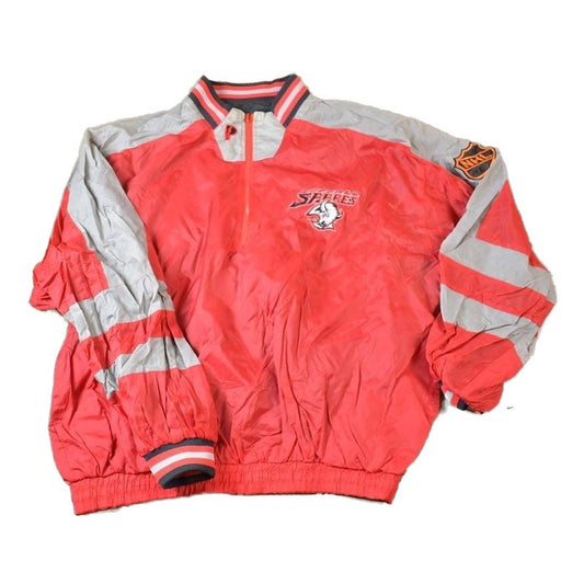 NHL Clothing > Gender Neutral Adult Clothing > Jackets & Coats Vintage 1990s Buffalo Sabres Reversible Quarter Zip NHL Hockey Pullover Jacket
