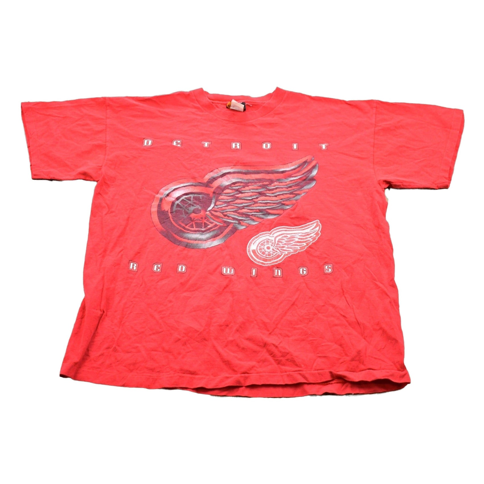 NHL Clothing > Gender Neutral Adult Clothing > Tops & Tees > T Shirts Vintage 1990s Detroit Red Wings NHL Graphic T-Shirt Men's 2XL