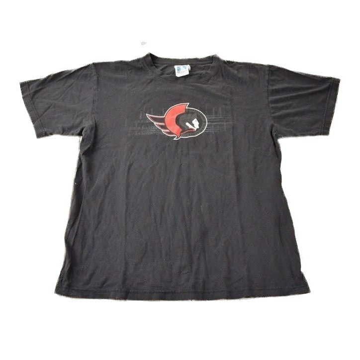 NHL Clothing > Gender Neutral Adult Clothing > Tops & Tees > T Shirts Vintage 1990s Ottawa Senators NHL Hockey Graphic T-Shirt