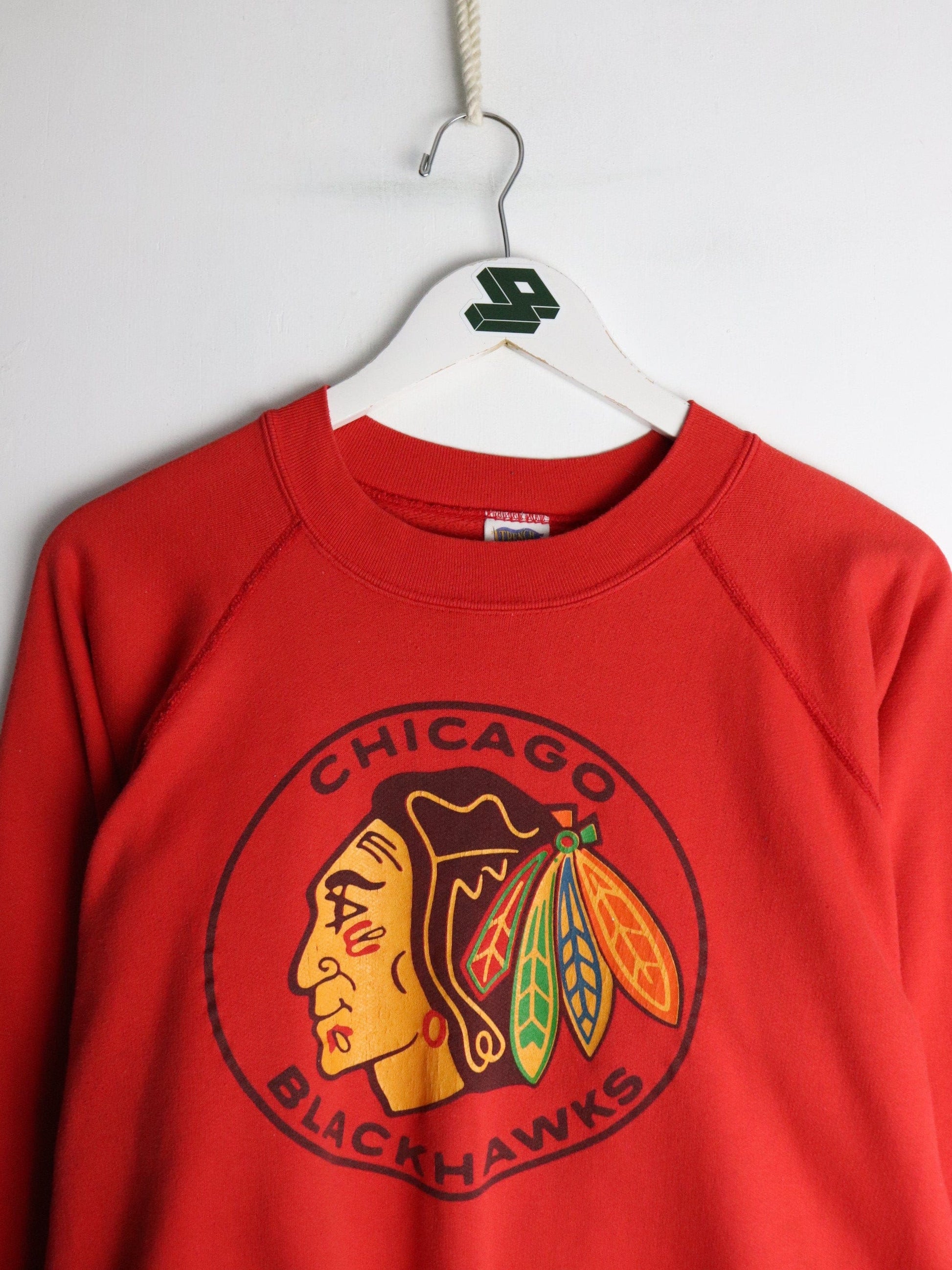 NHL Sweatshirts & Hoodies Vintage Chicago Blackhawks Sweatshirt Fits Mens Large Red NHL