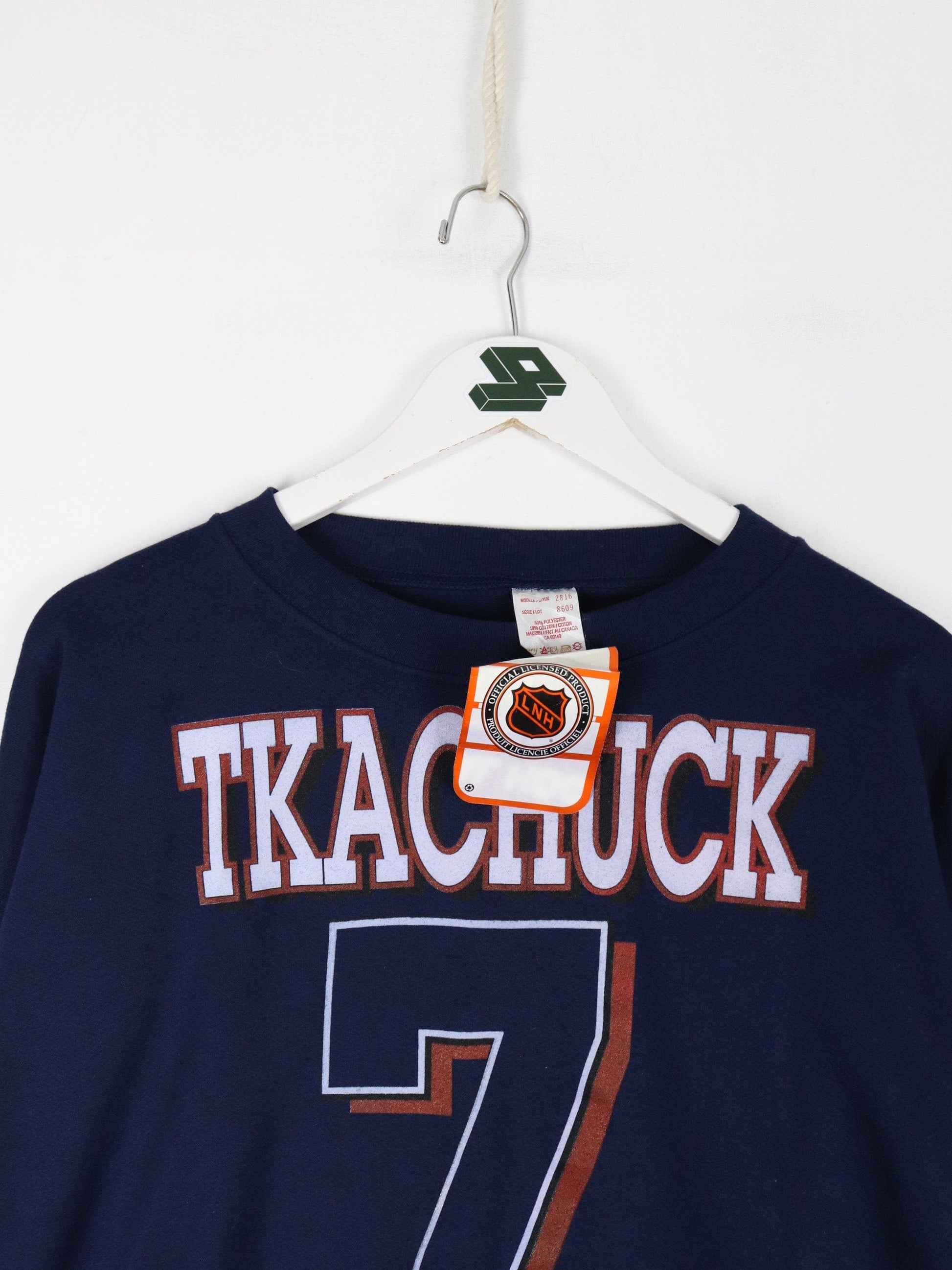 NHL Sweatshirts & Hoodies Vintage Keith Tkachuk Winnipeg Jets Sweatshirt Fits Mens S/M Blue 90s NHL